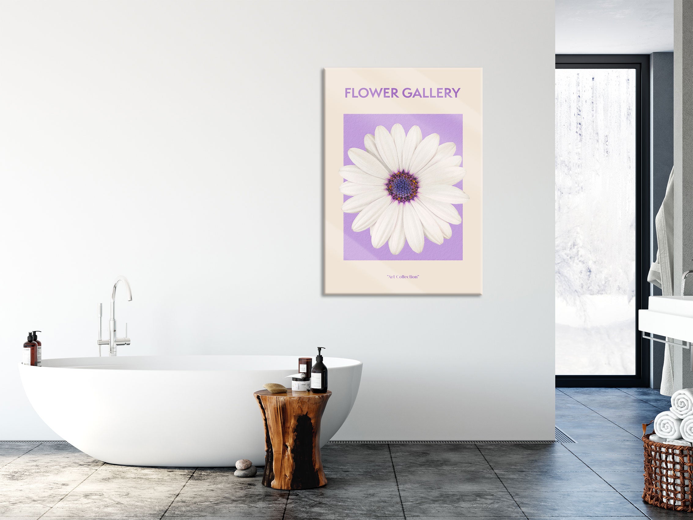 Flower Gallery  - Weiße Margerite, Glasbild