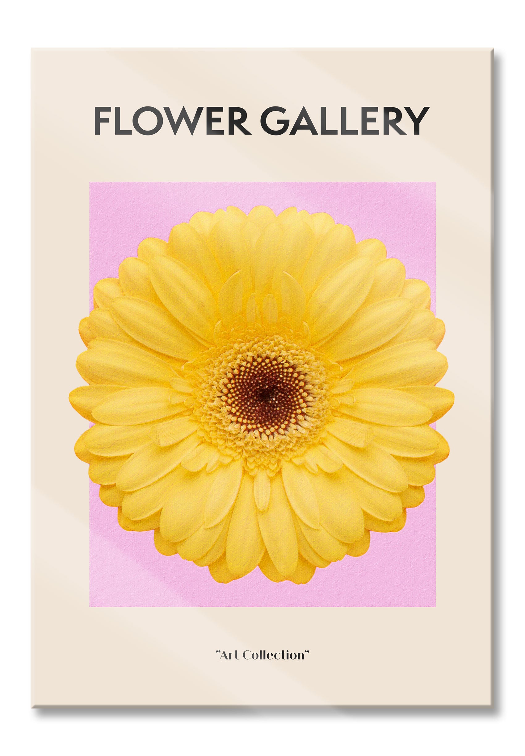 Flower Gallery  - Gelbe Gerbera II, Glasbild