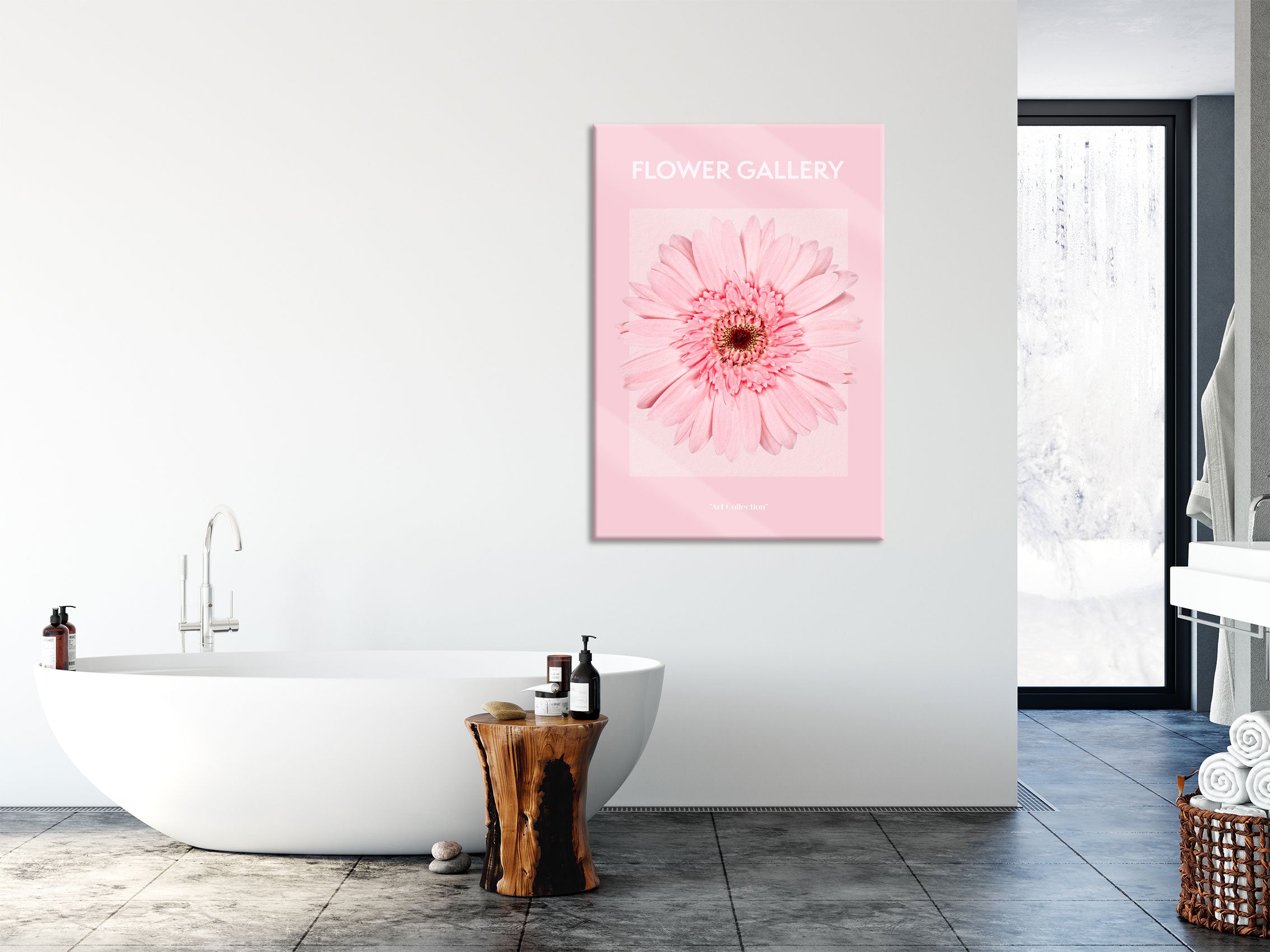 Flower Gallery  - Pinke Gerbera II, Glasbild