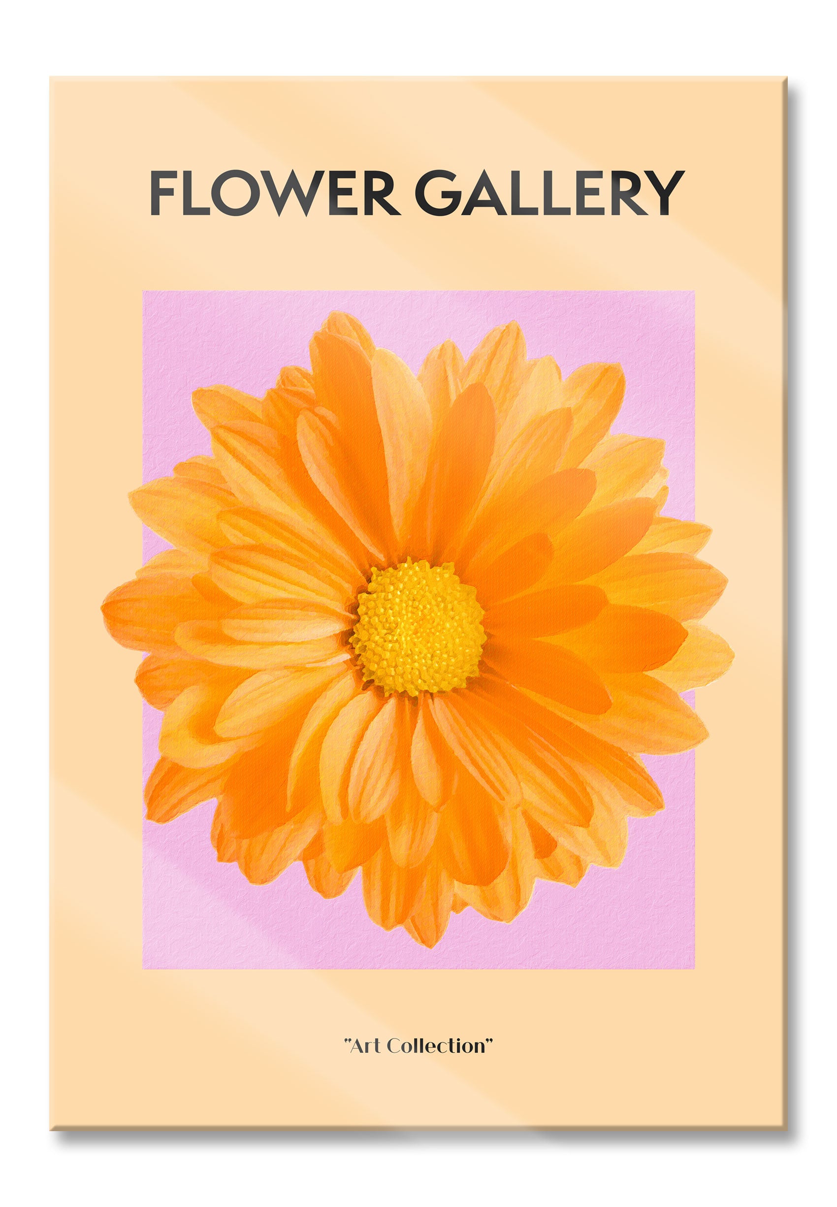 Flower Gallery  - Orange Margerite, Glasbild