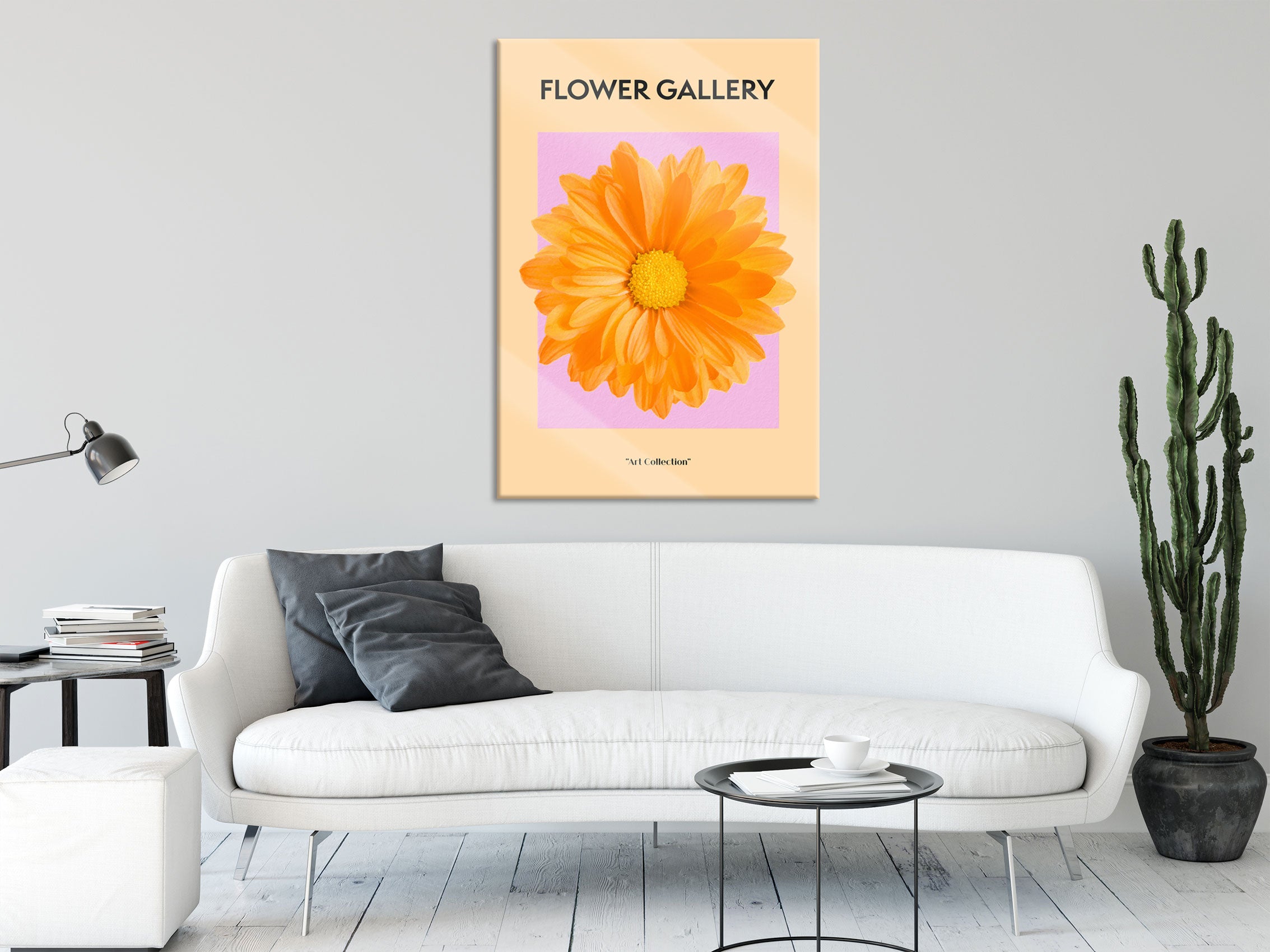 Flower Gallery  - Orange Margerite, Glasbild