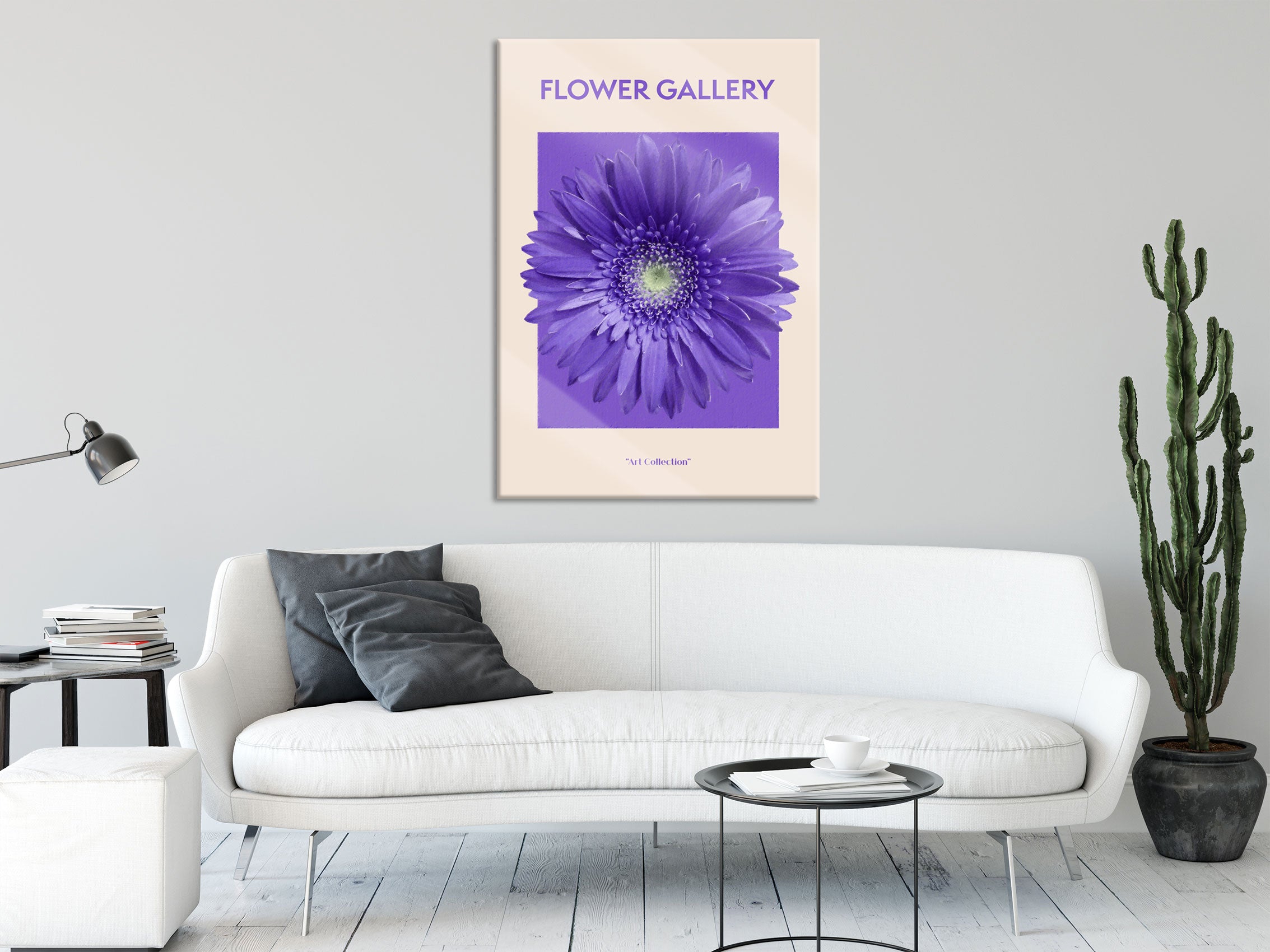 Flower Gallery  - Lila Gerbera , Glasbild