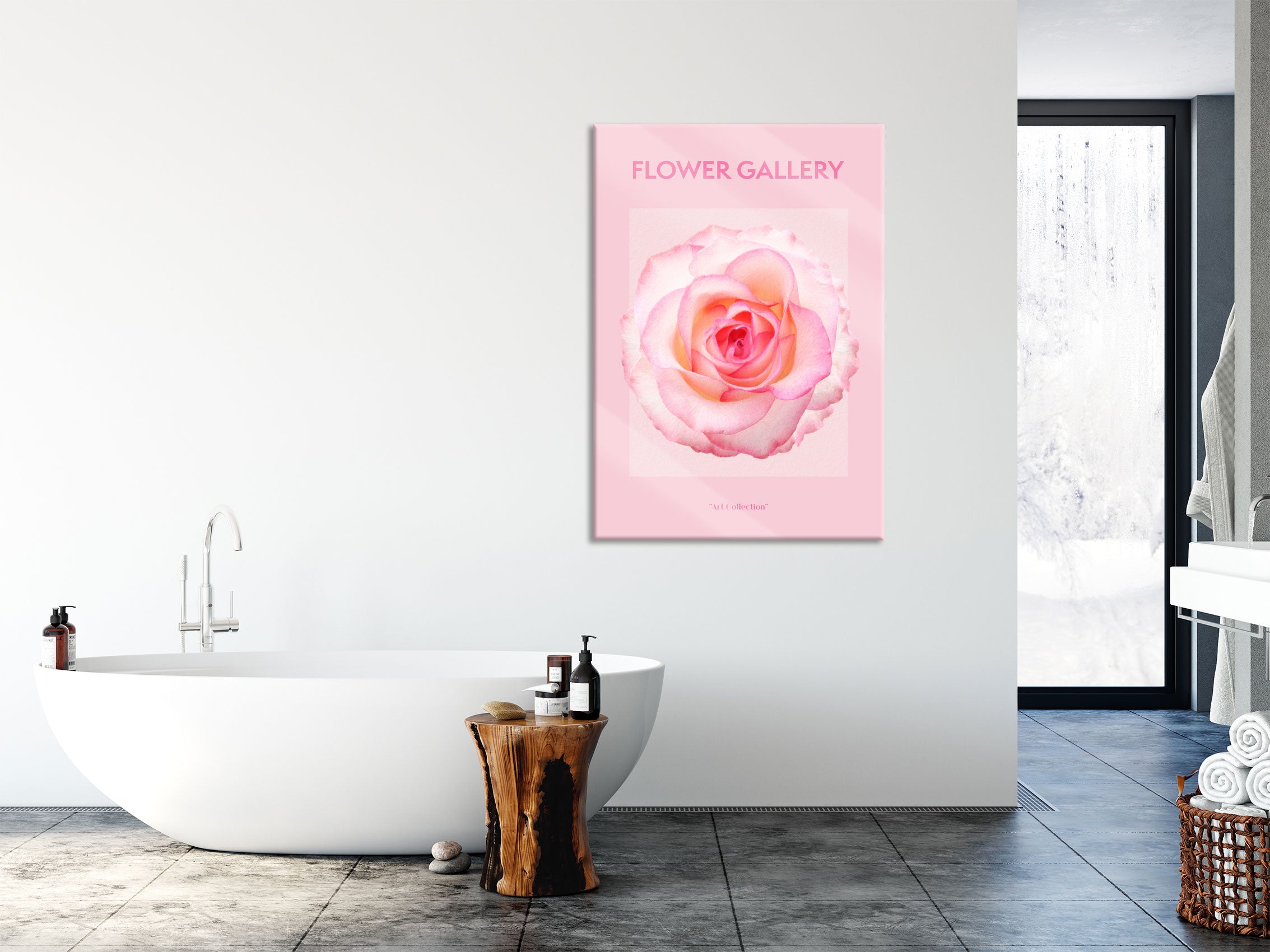 Flower Gallery  - Rosa Rose III, Glasbild