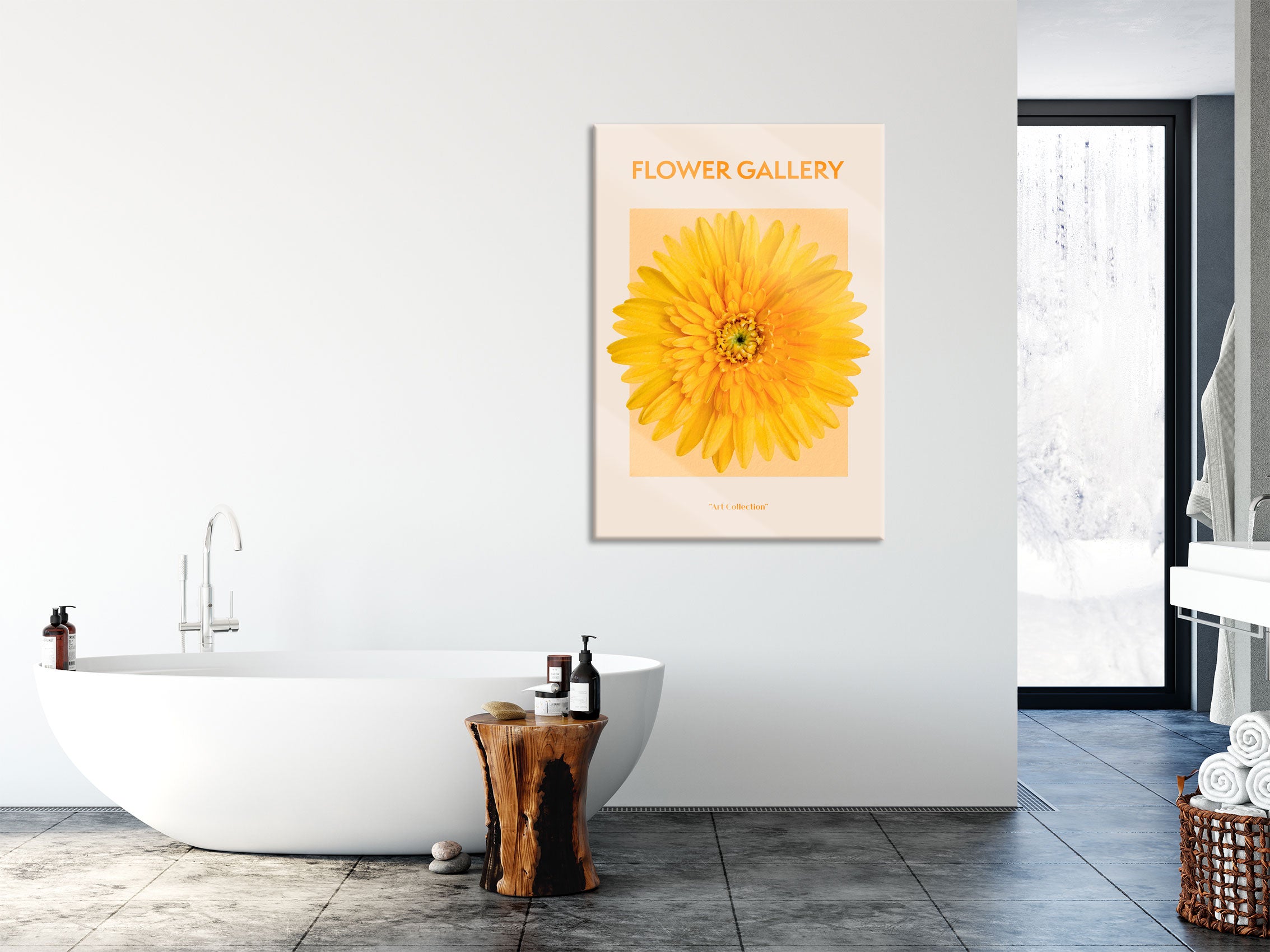 Flower Gallery  - Orange Gerbera III, Glasbild