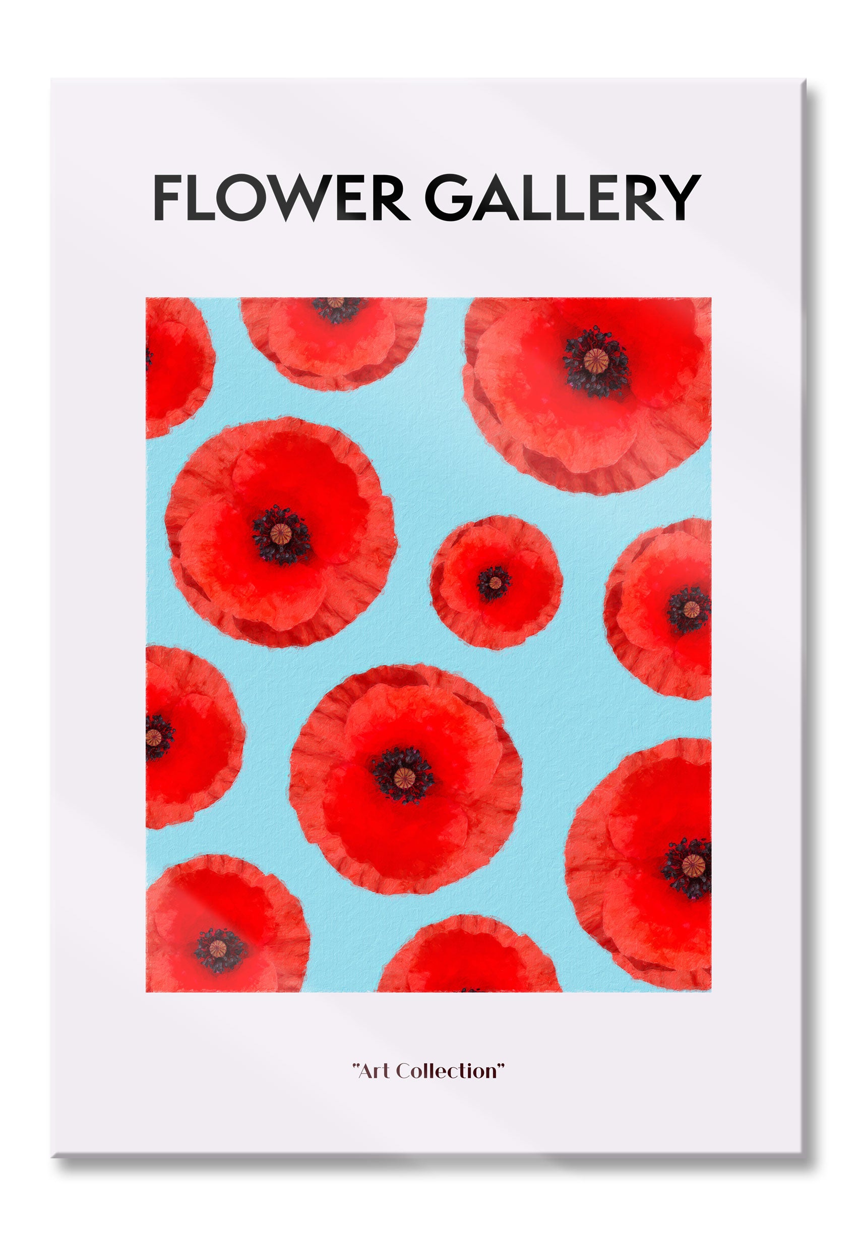 Flower Gallery  - Gelbe Mohnblume, Glasbild