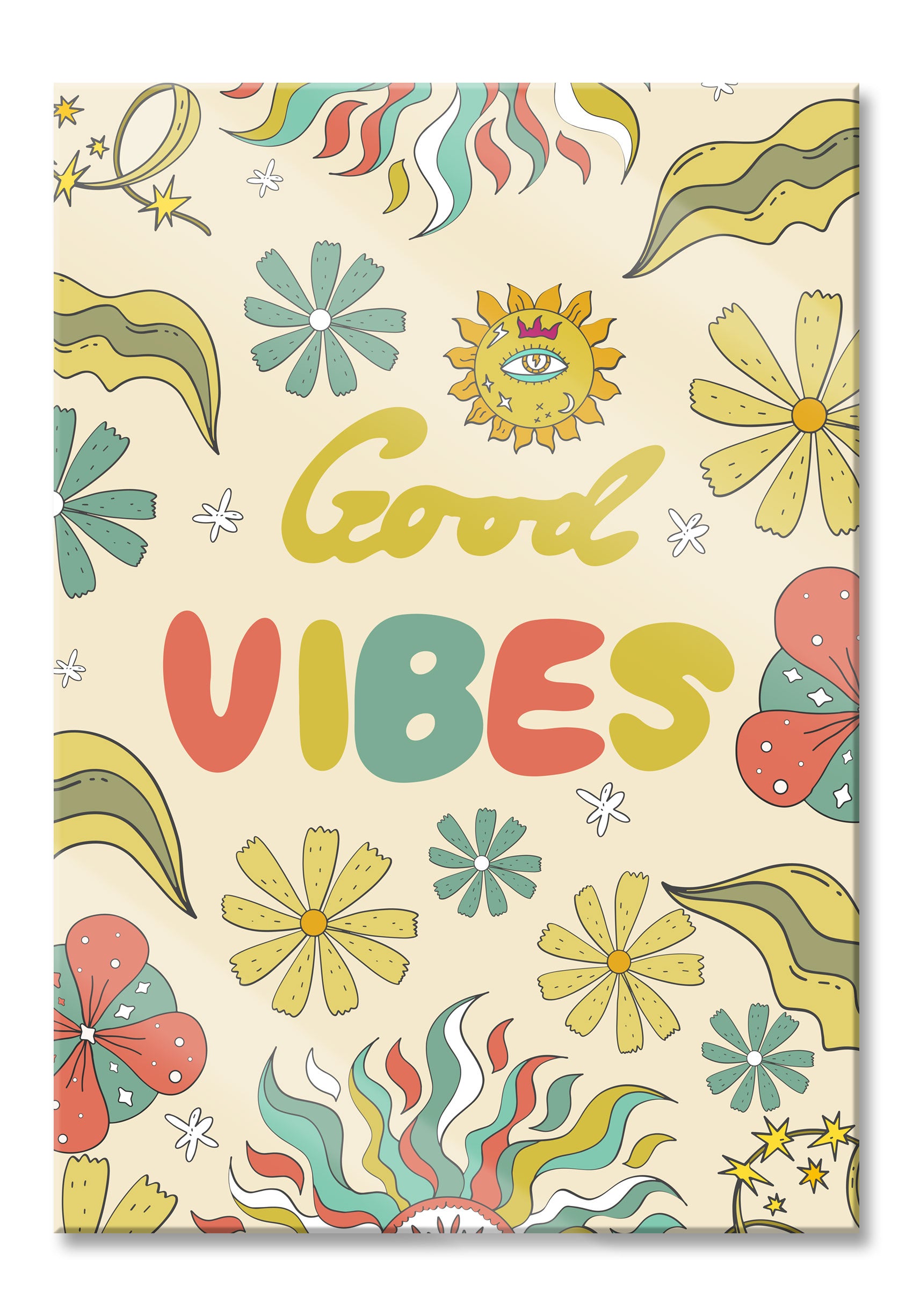 Hippie Art  - Good Vibes, Glasbild