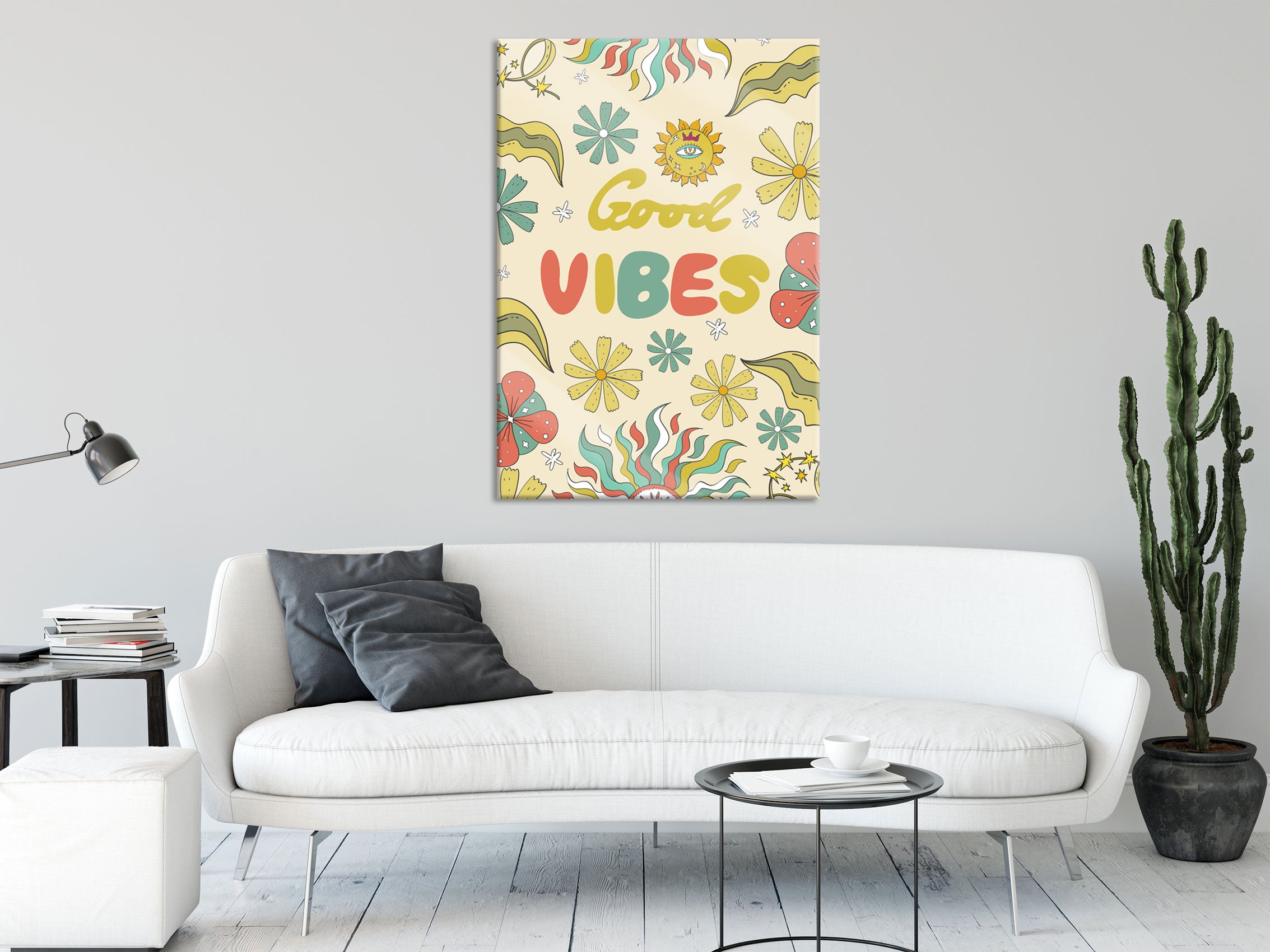 Hippie Art  - Good Vibes, Glasbild