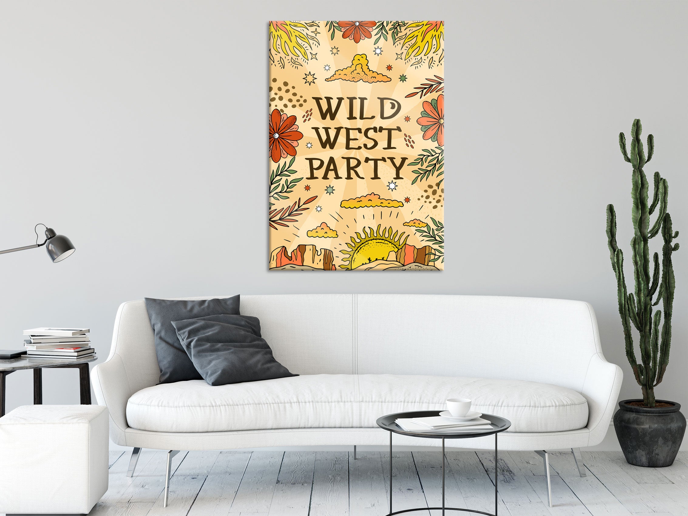 Hippie Art  - Wild West Party, Glasbild