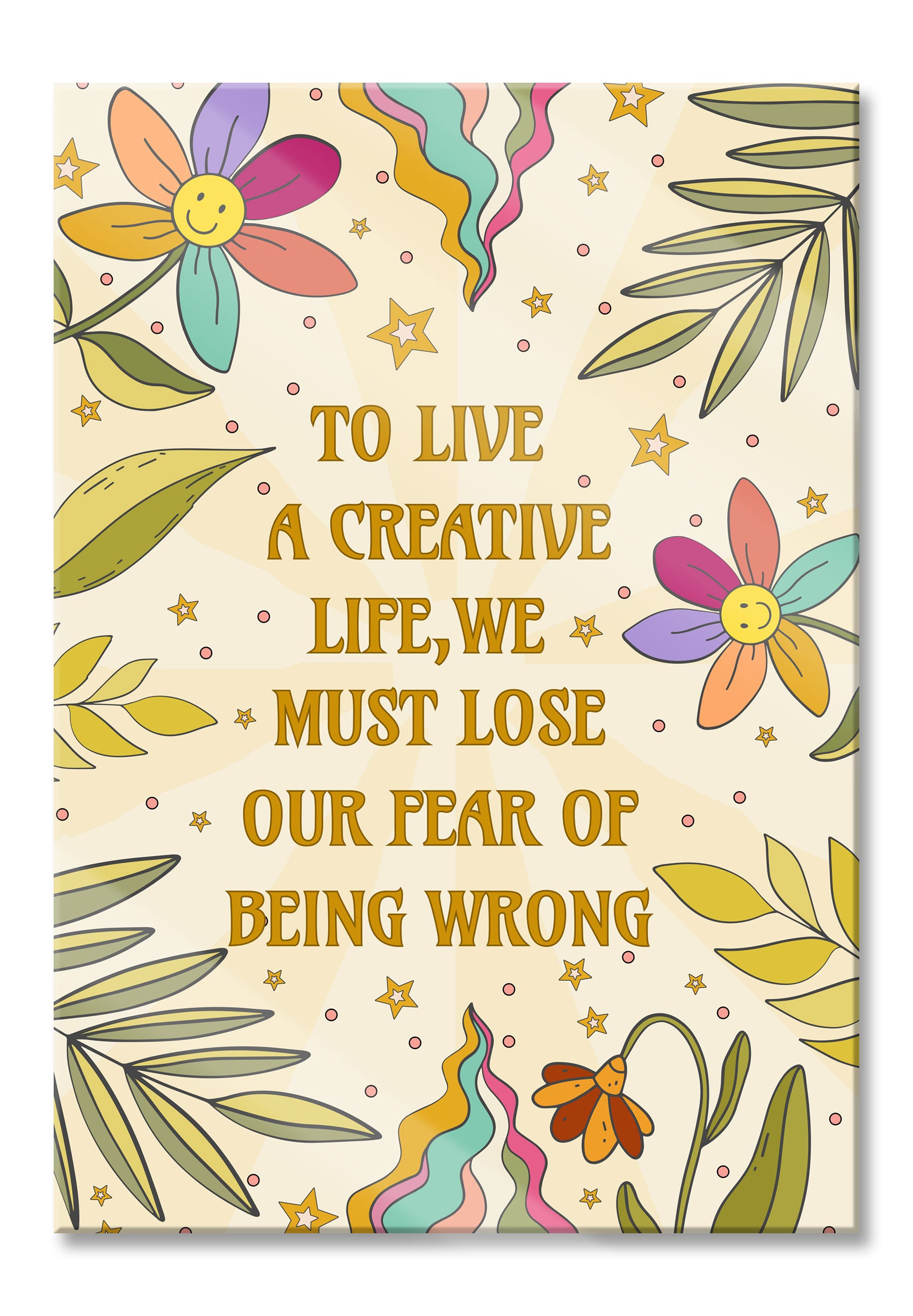 Hippie Art  - To vive a creative life, Glasbild