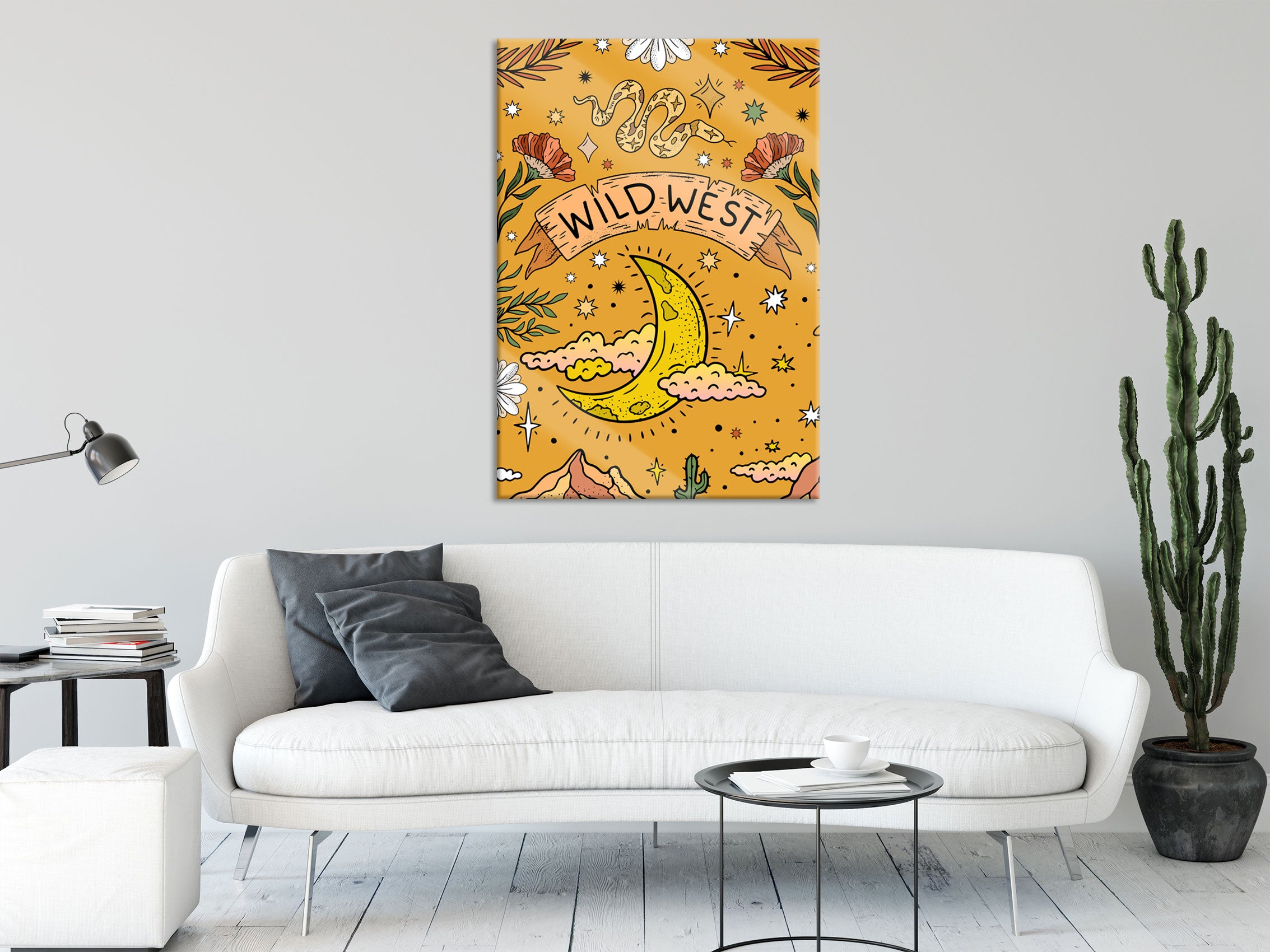 Hippie Art  - Wild West, Glasbild