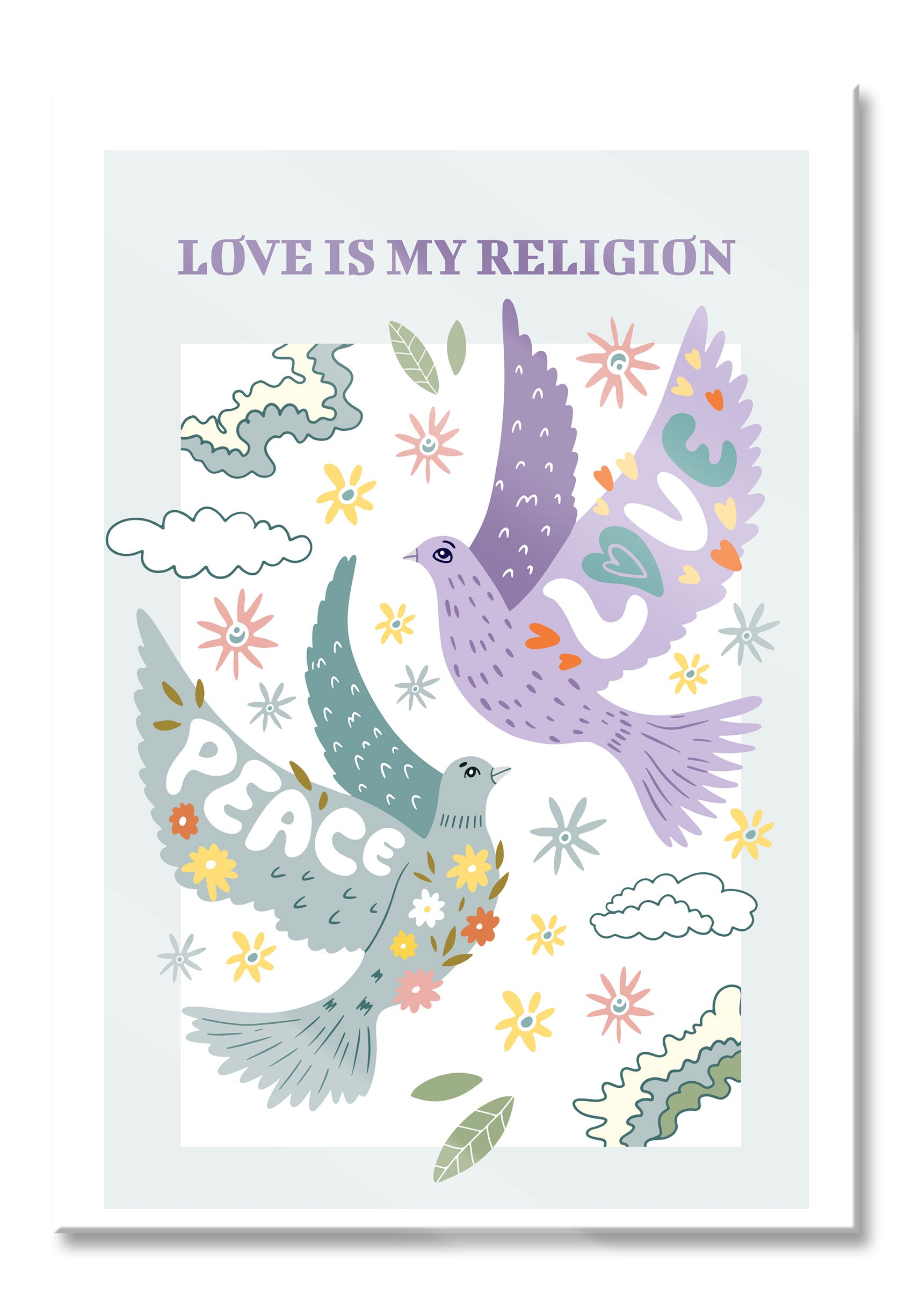 Hippie Art  - Love is my religion, Glasbild