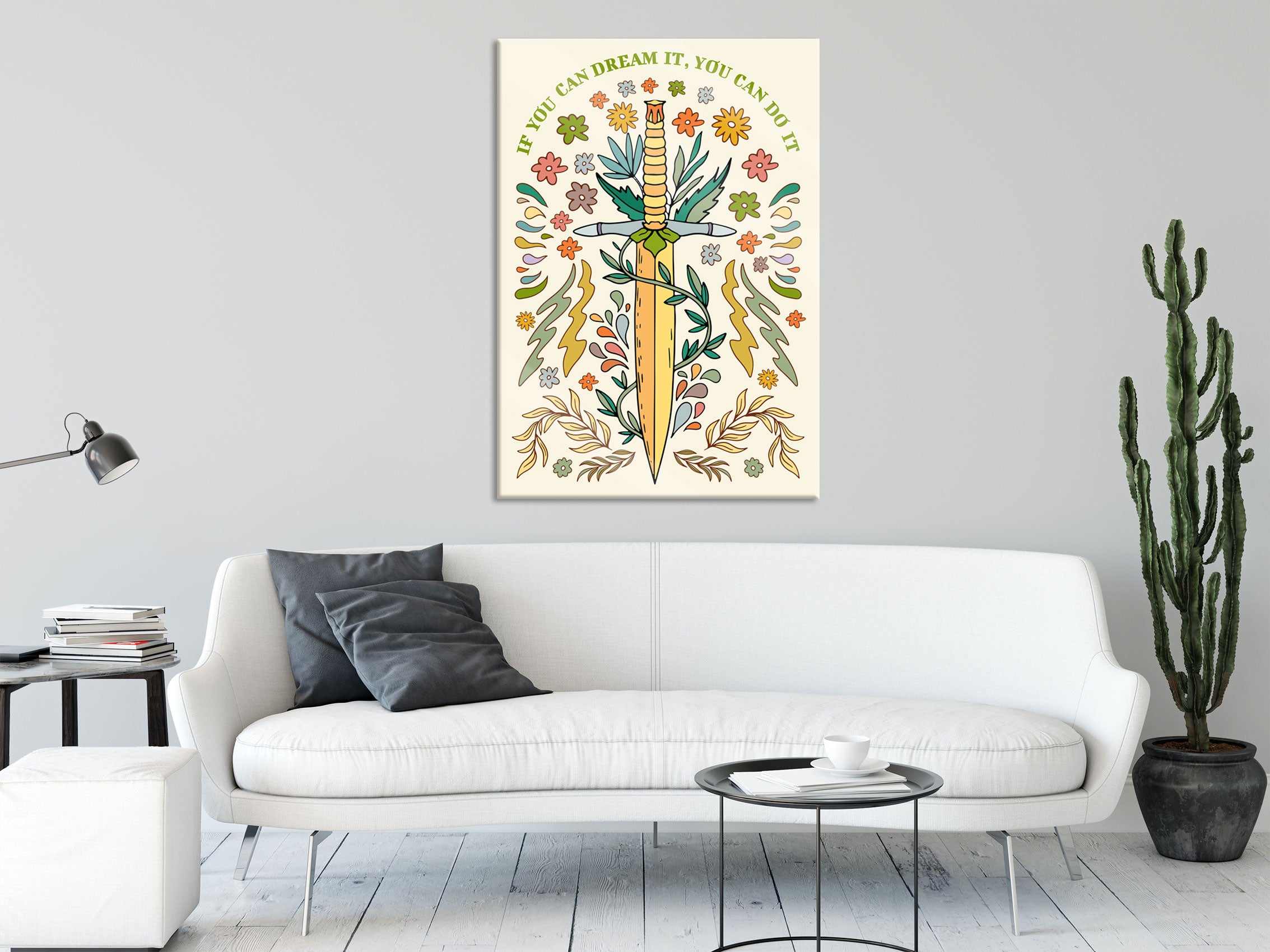 Hippie Art  - If you can dream it, you can do it, Glasbild