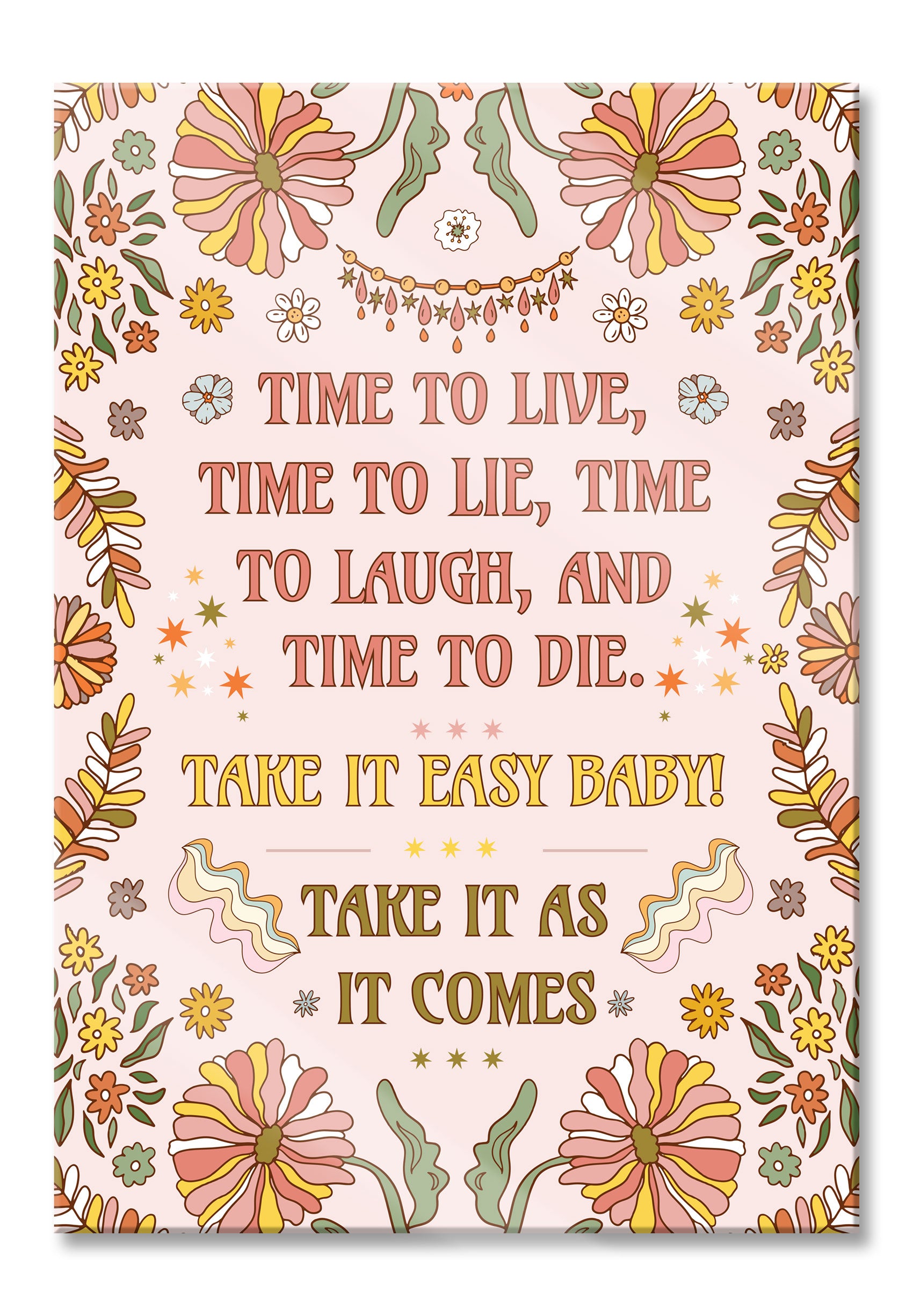 Hippie Art  - Take it easy Baby!, Glasbild