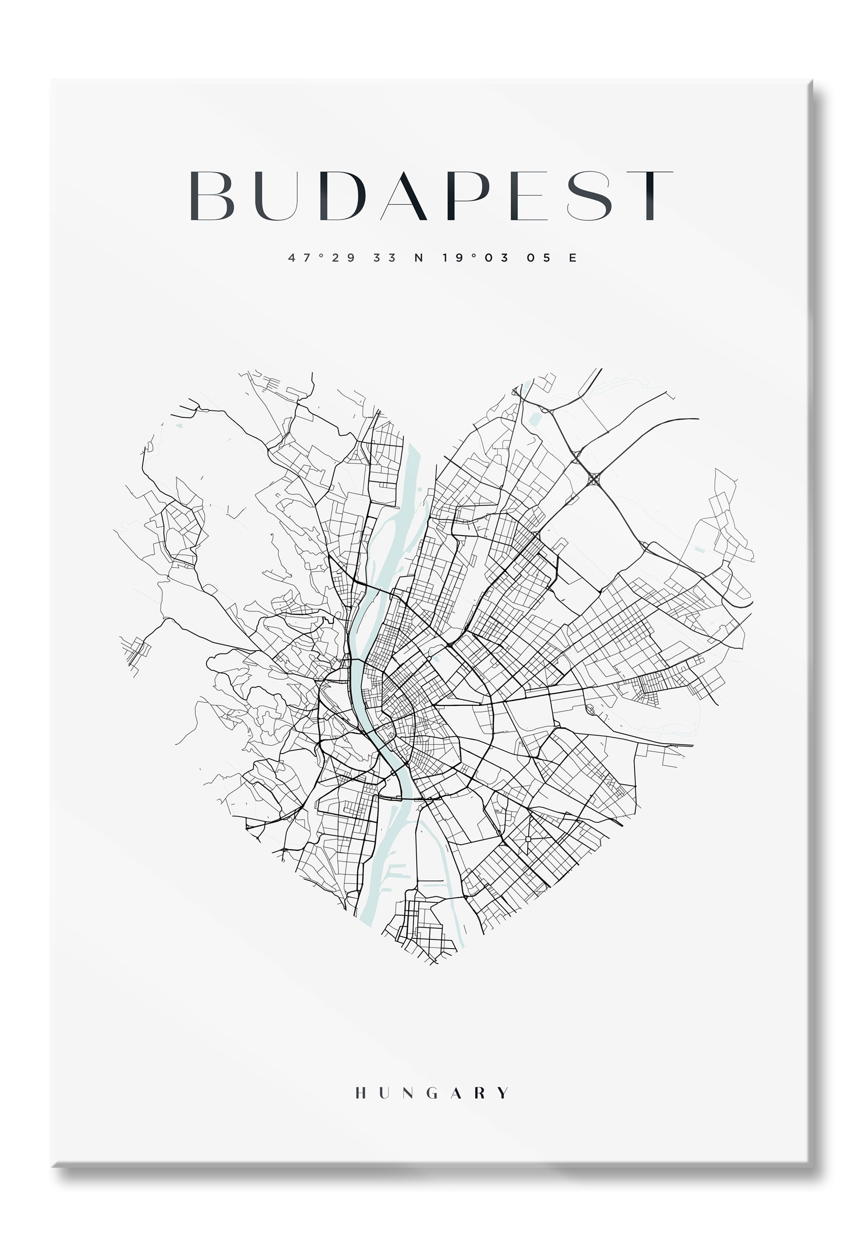 Lieblings Stadt  - Budapest, Glasbild