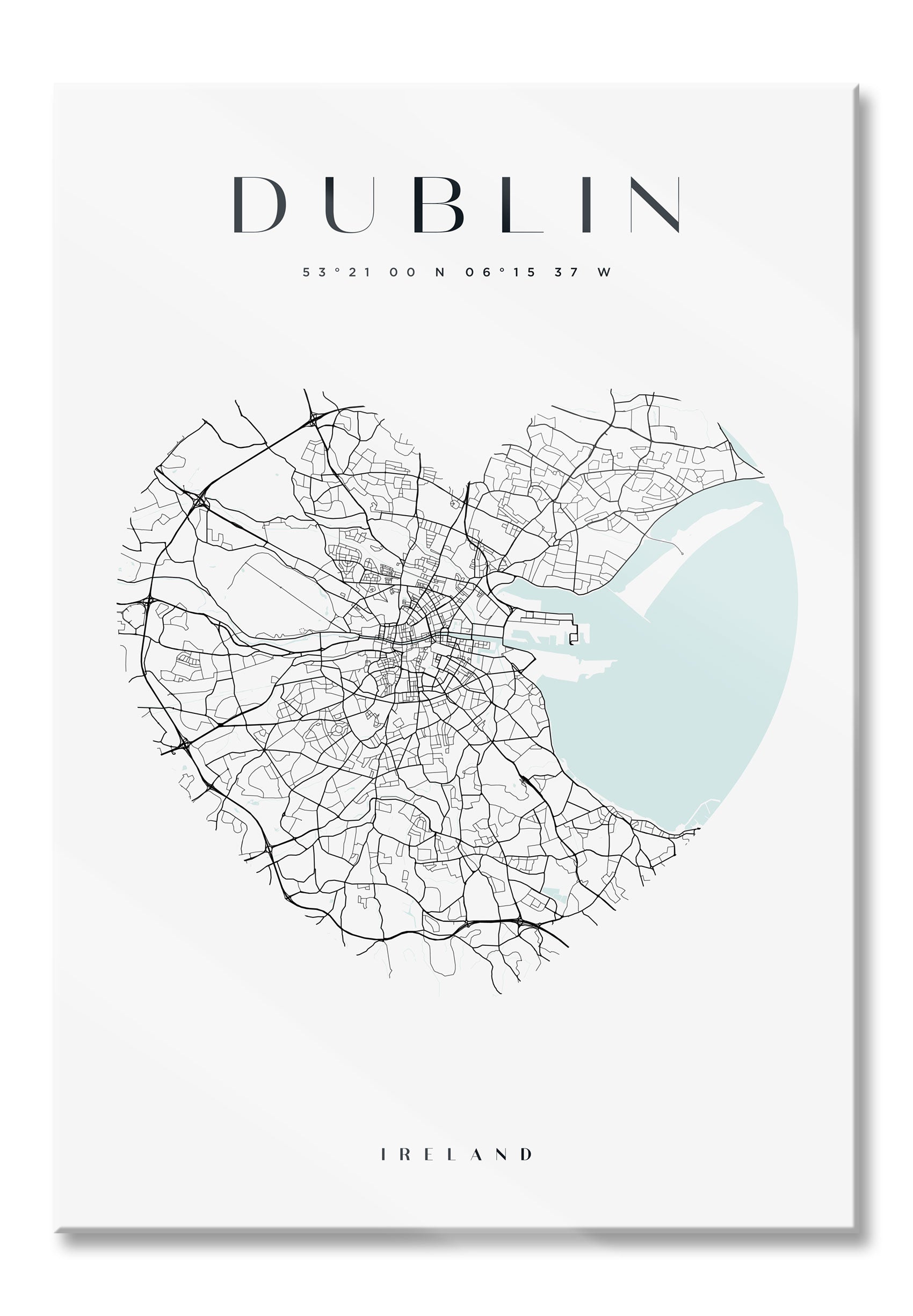 Lieblings Stadt  - Dublin, Glasbild