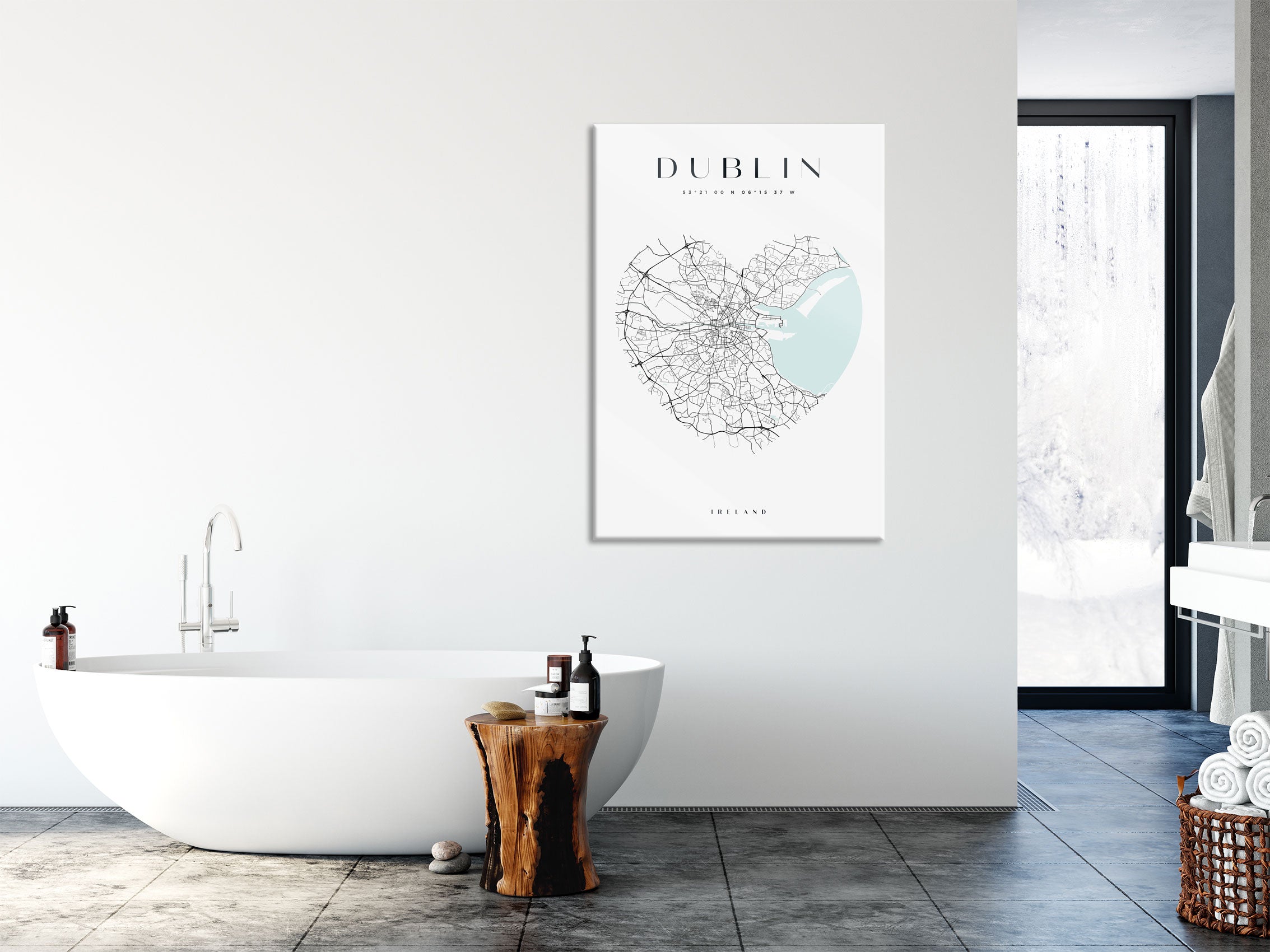 Lieblings Stadt  - Dublin, Glasbild