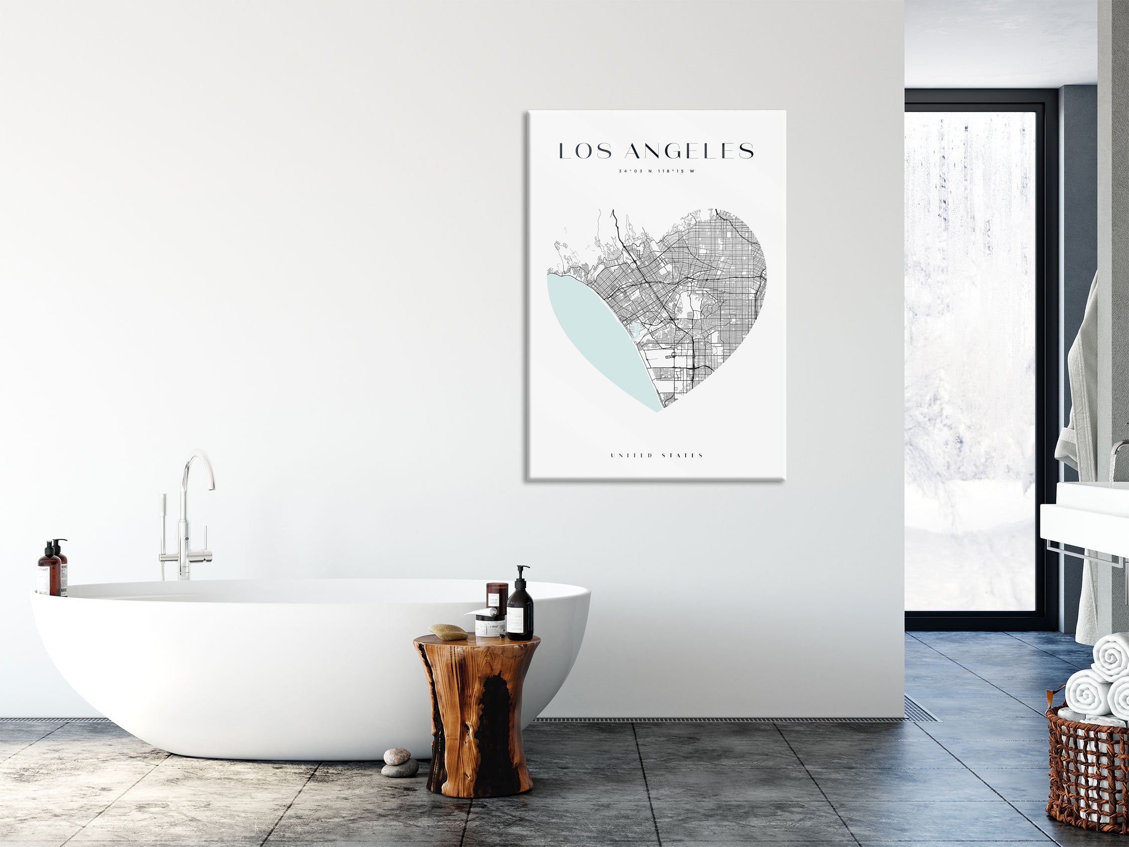 Lieblings Stadt  - Los Angeles, Glasbild