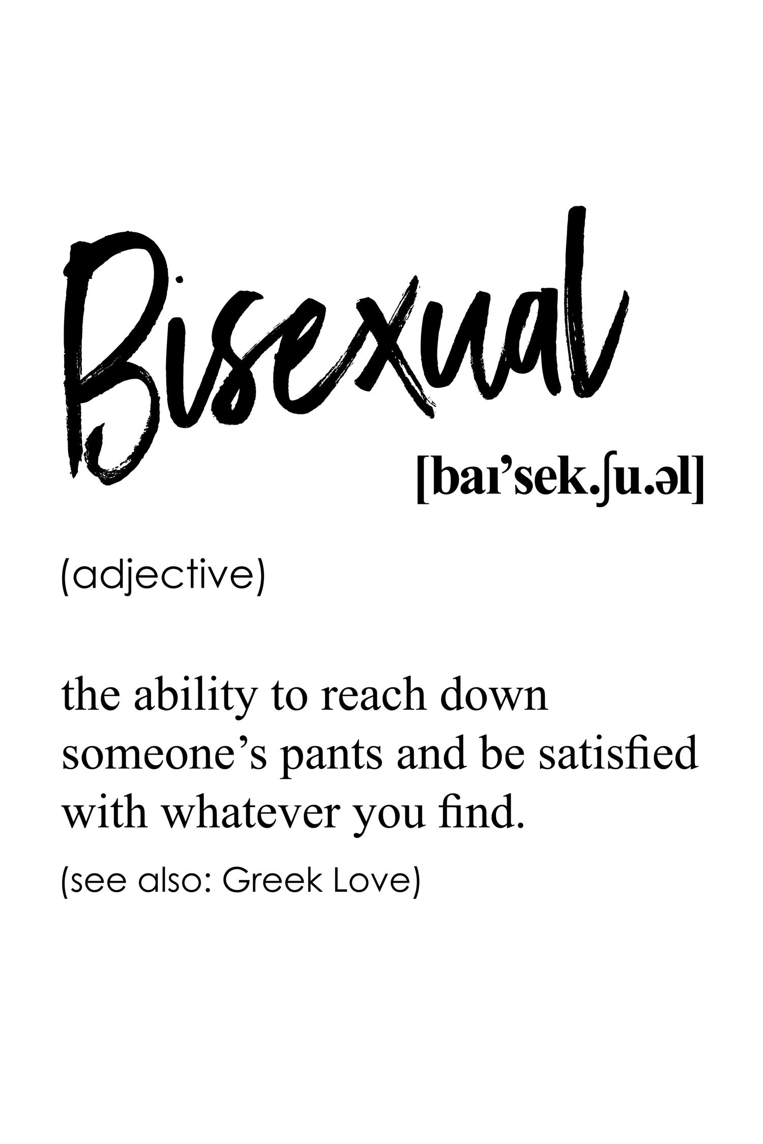 Lexikon Sprüche  - Bisexual, Glasbild