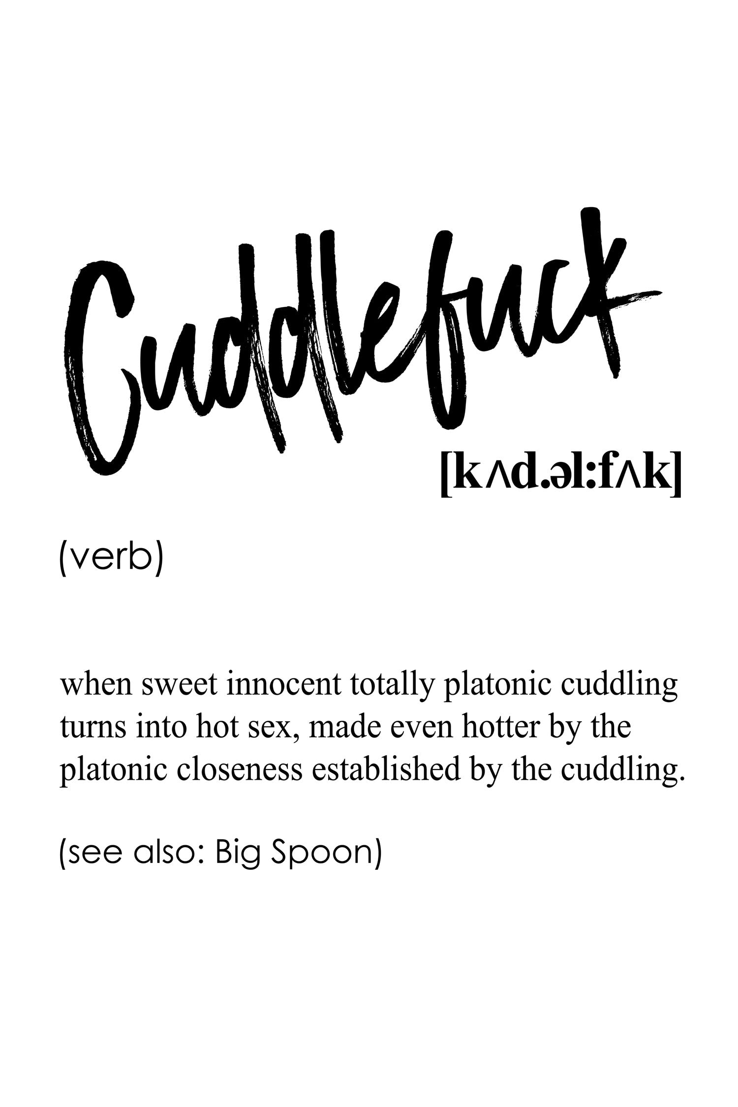 Lexikon Sprüche  - Cuddlefuck, Glasbild