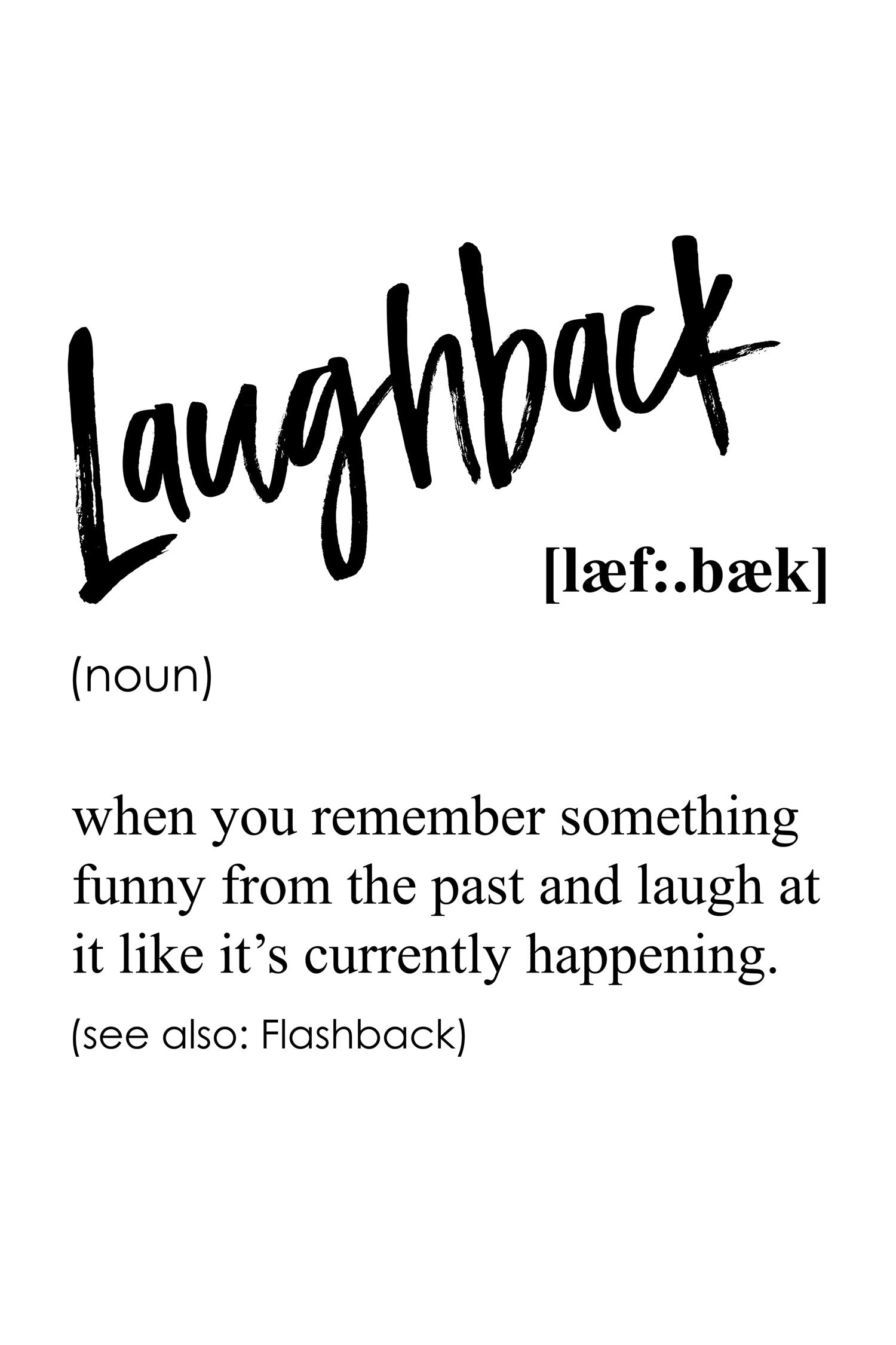 Lexikon Sprüche  - Laughback, Glasbild