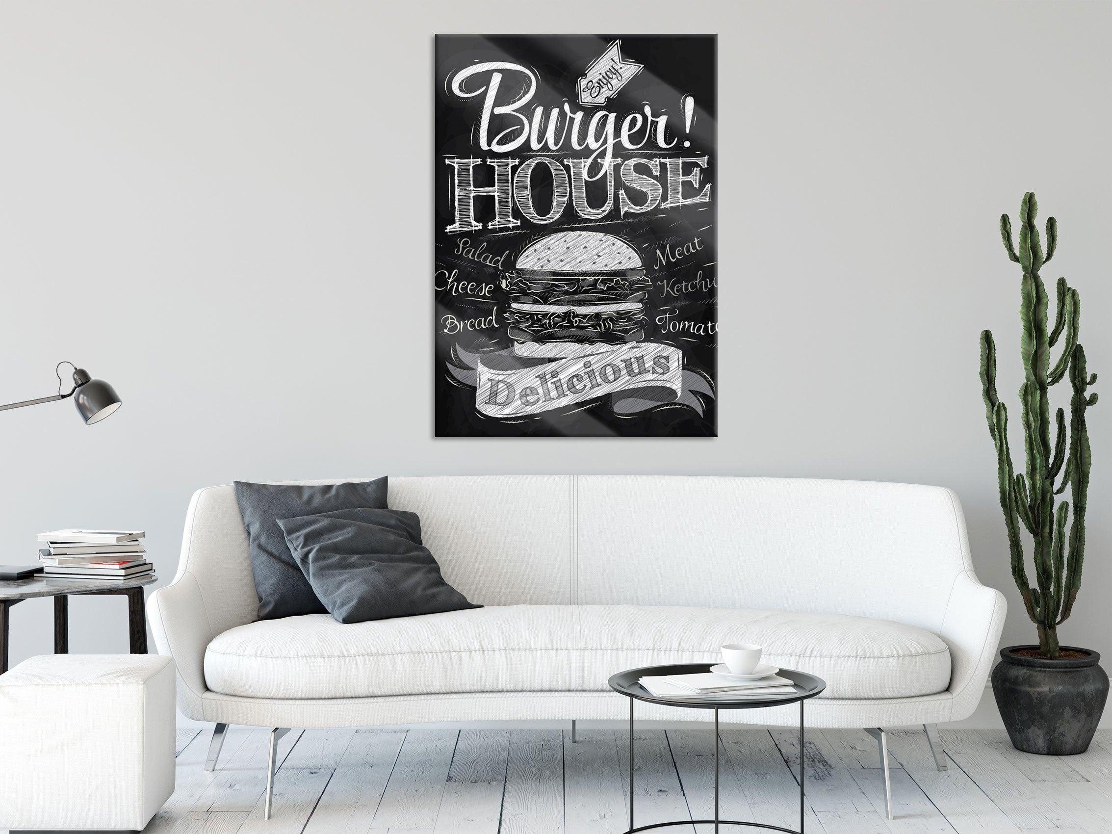 Burger House, Glasbild