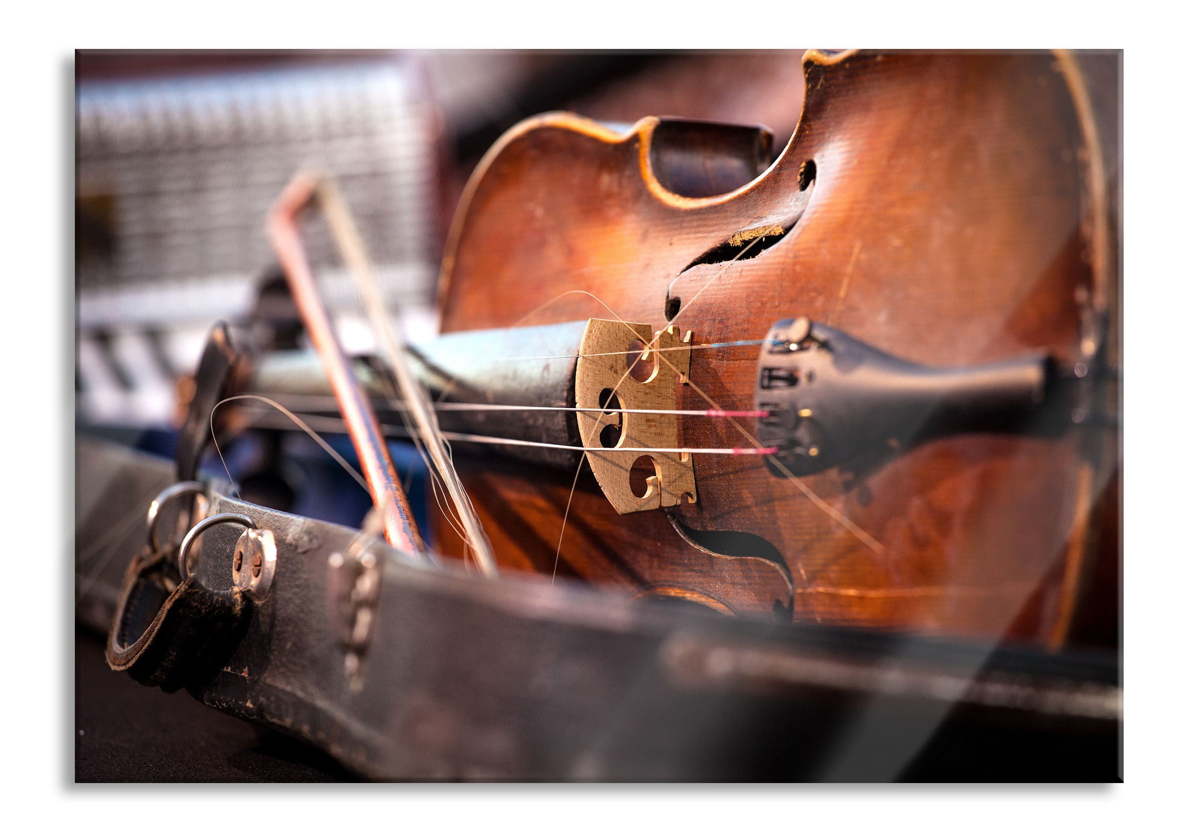 Alte Violine, Glasbild