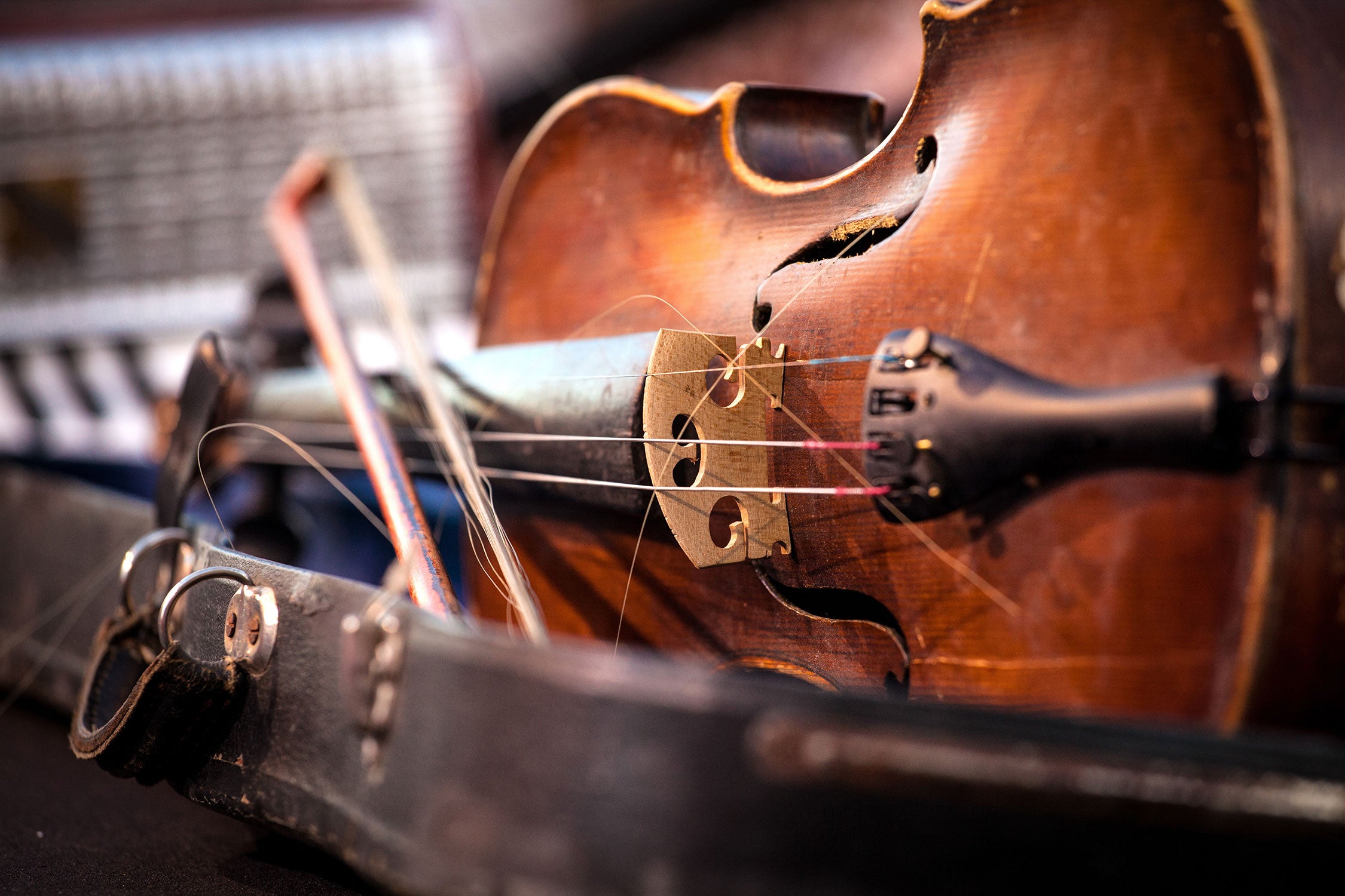 Alte Violine, Glasbild