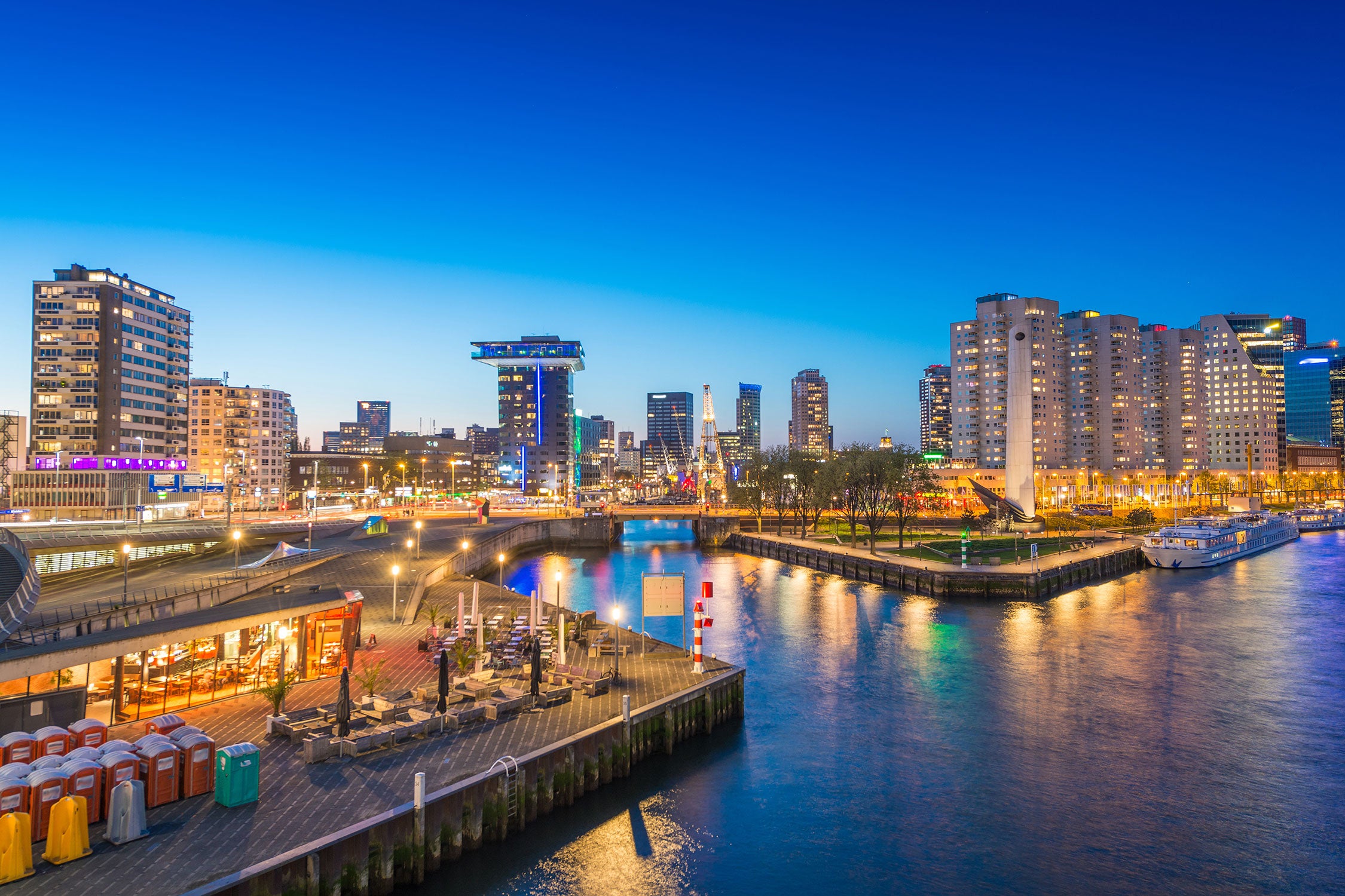 Ausblick auf Rotterdam, Glasbild