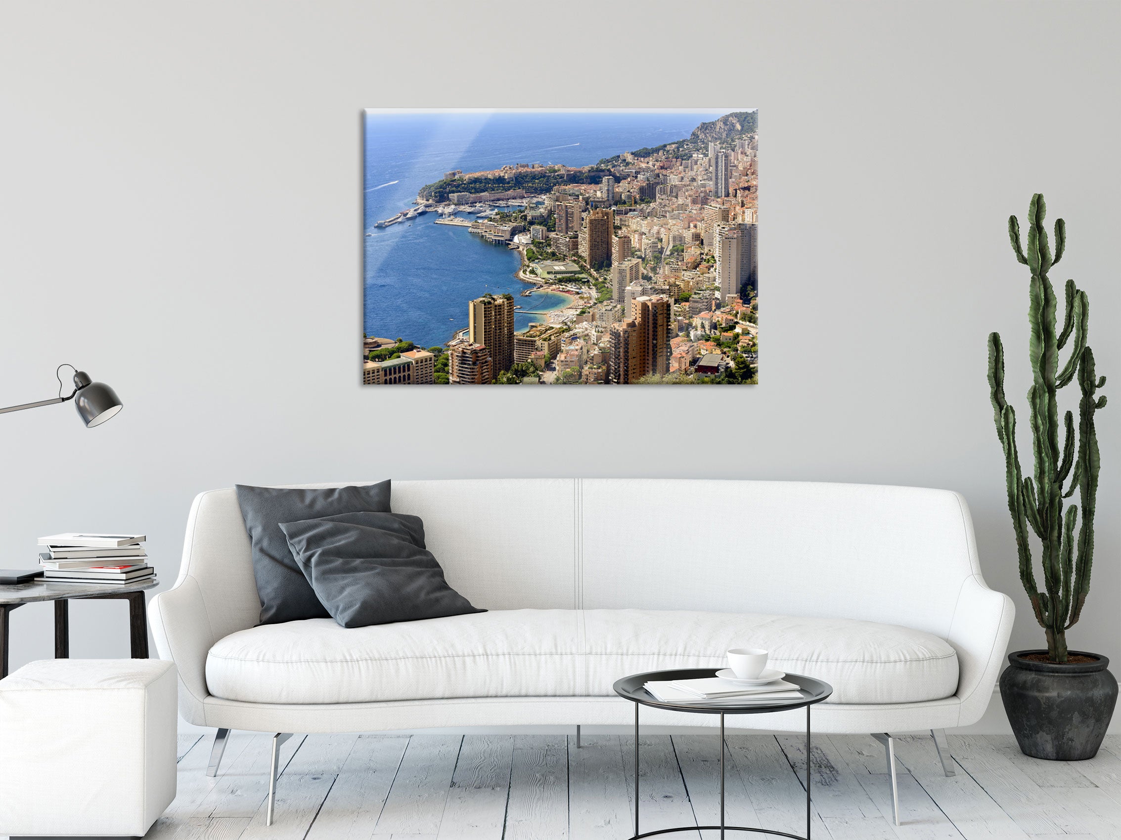 Blick auf das Monte Carlo, Glasbild