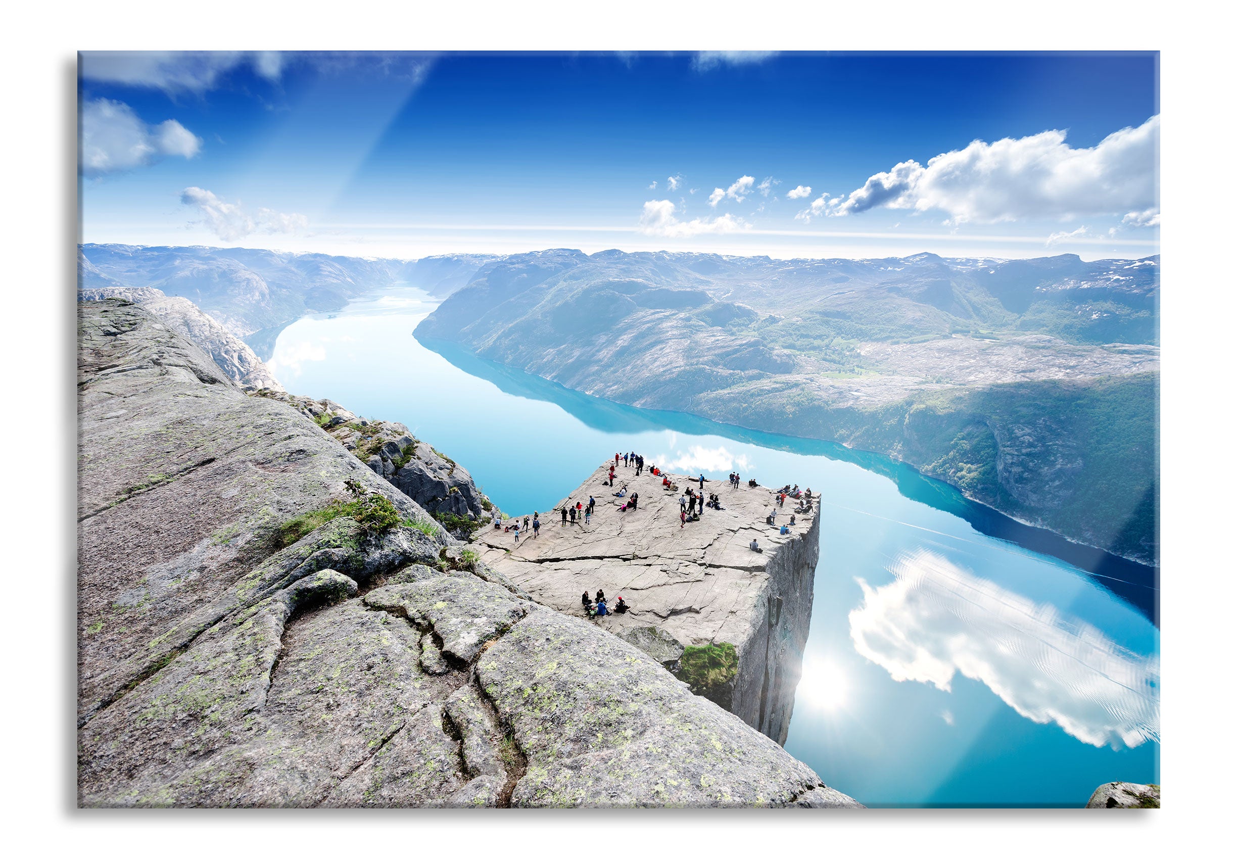 Preikestolen Lysefjord Norwegen, Glasbild