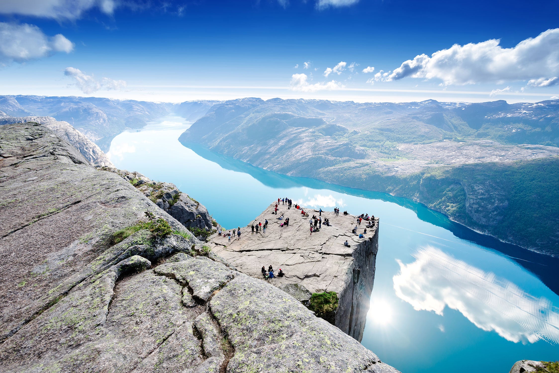 Preikestolen Lysefjord Norwegen, Glasbild