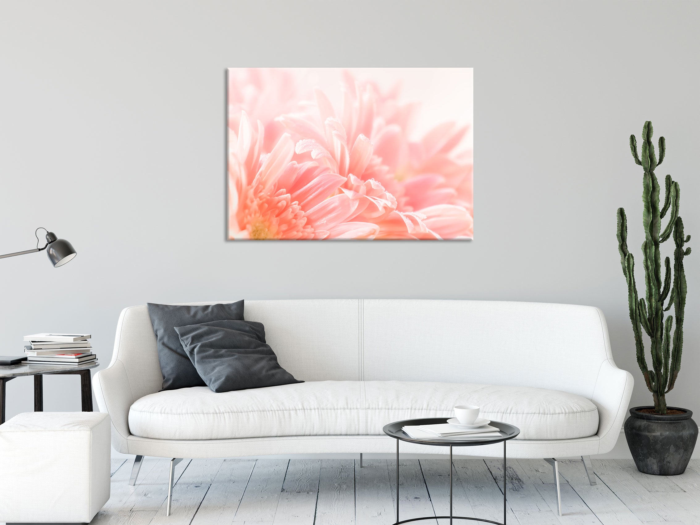 Gerbera Blume, Glasbild