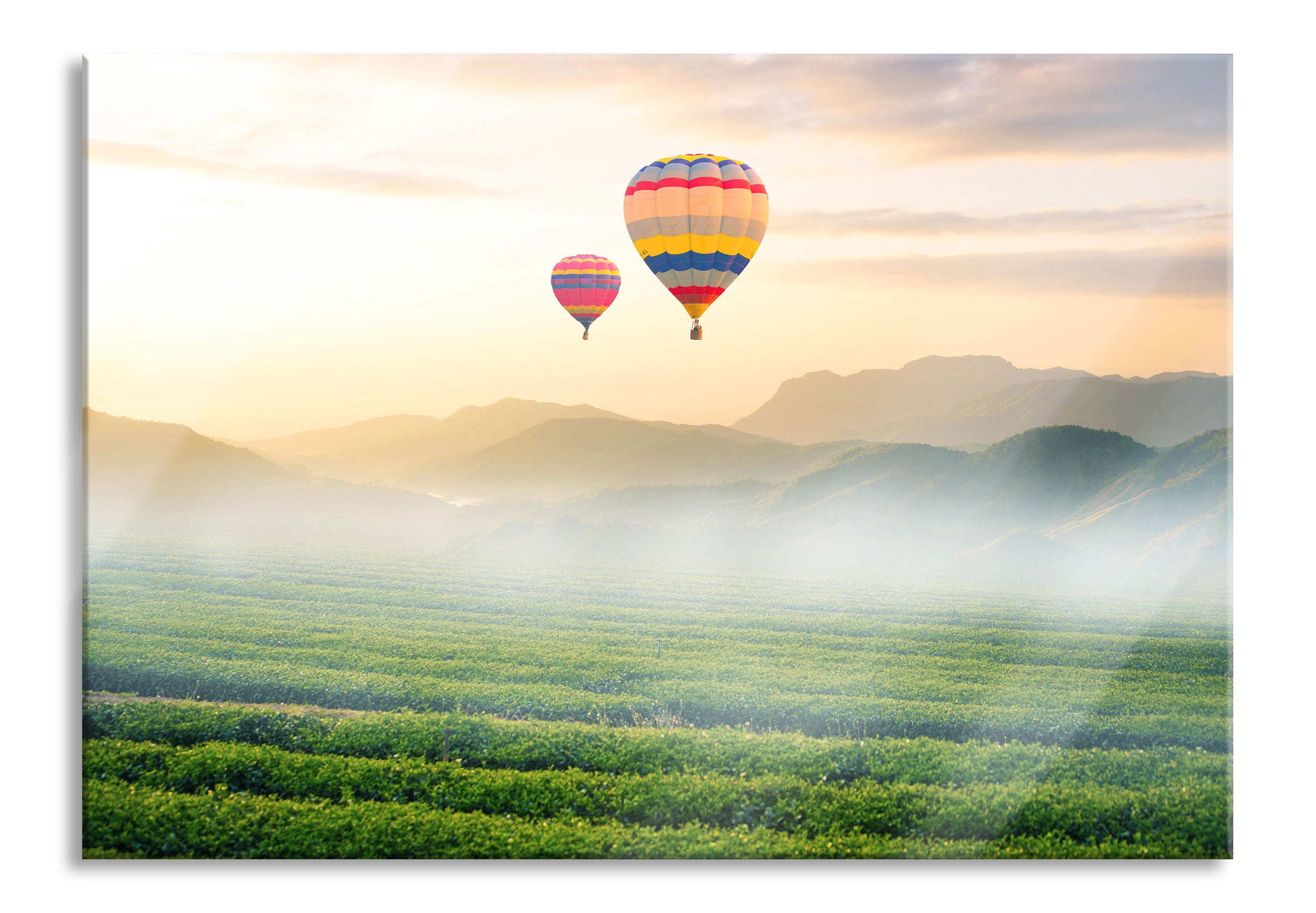 Heißluftballon, Glasbild