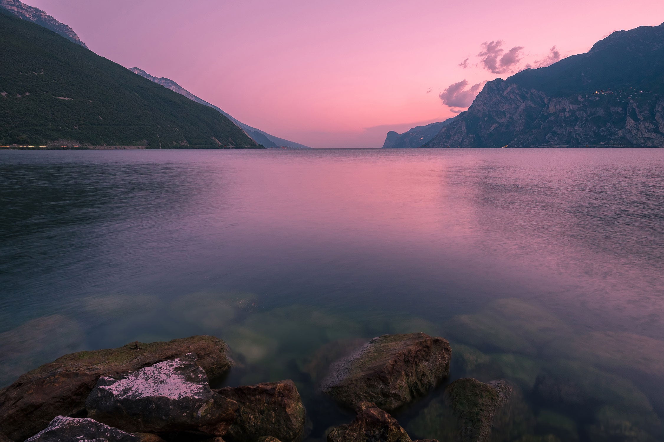 Gardasee in Italien, Glasbild