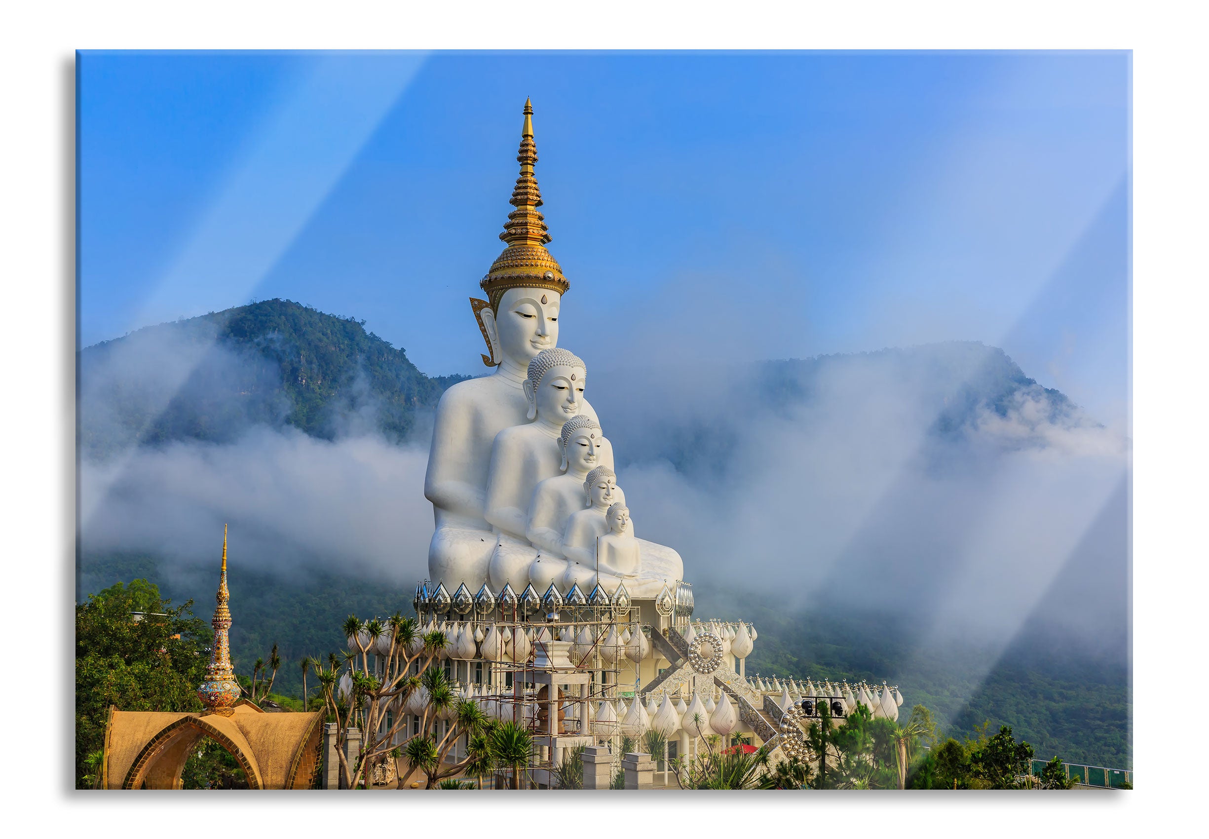 Buddha-Skulptur in Thailand, Glasbild