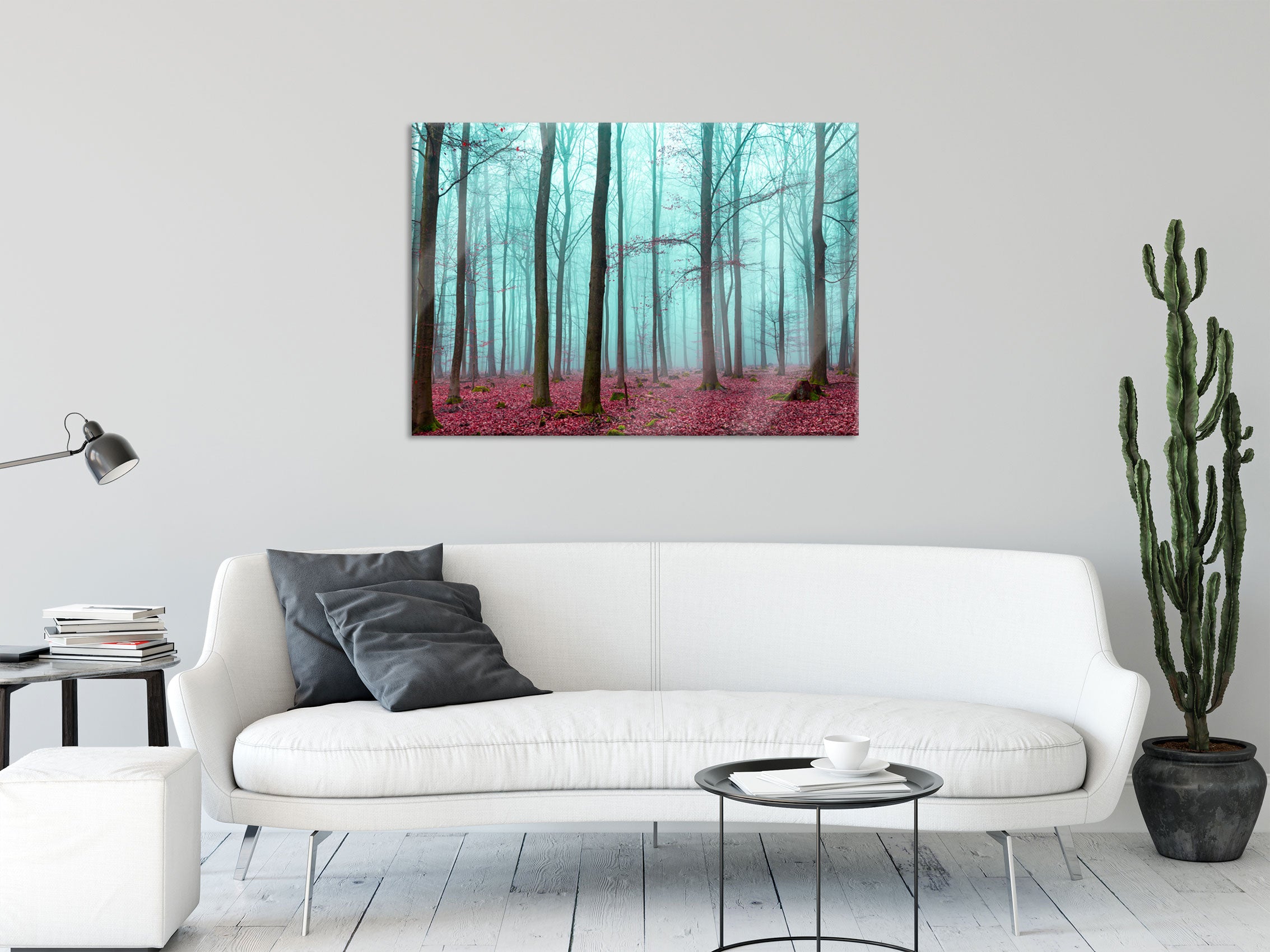 abstrakter Wald, Glasbild