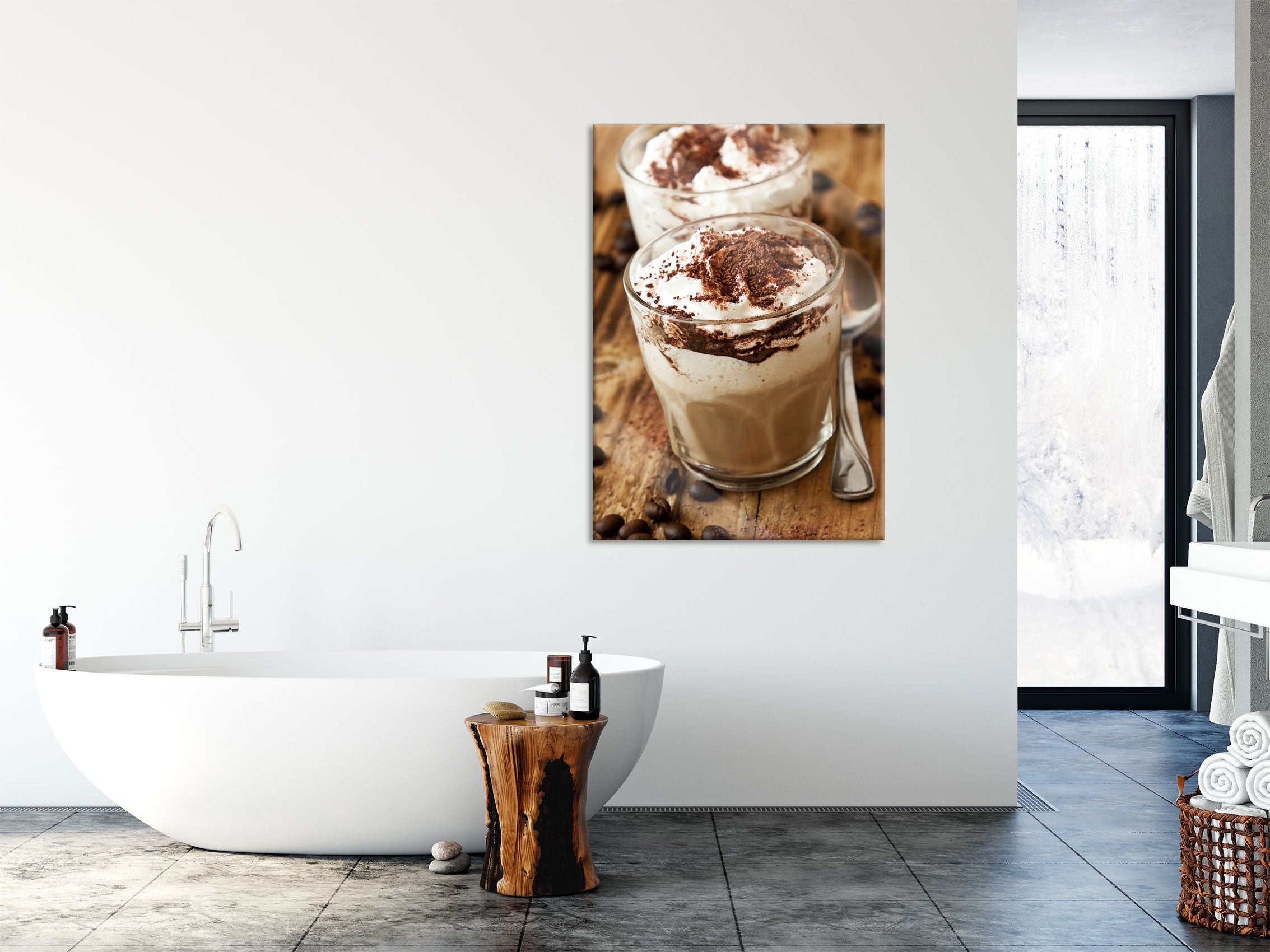 Cappuccino, Glasbild