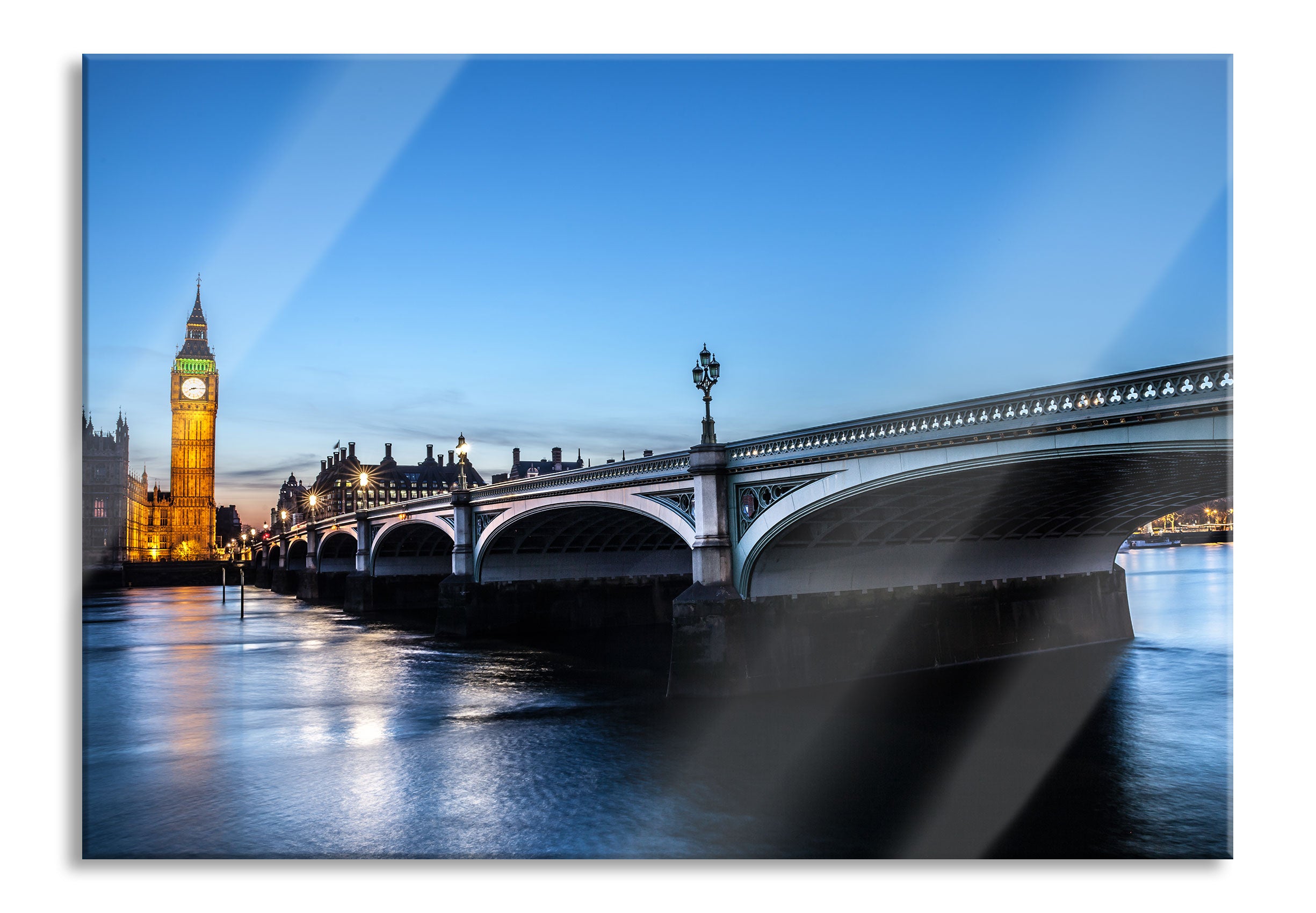 Westminster Bridge Big Ben, Glasbild