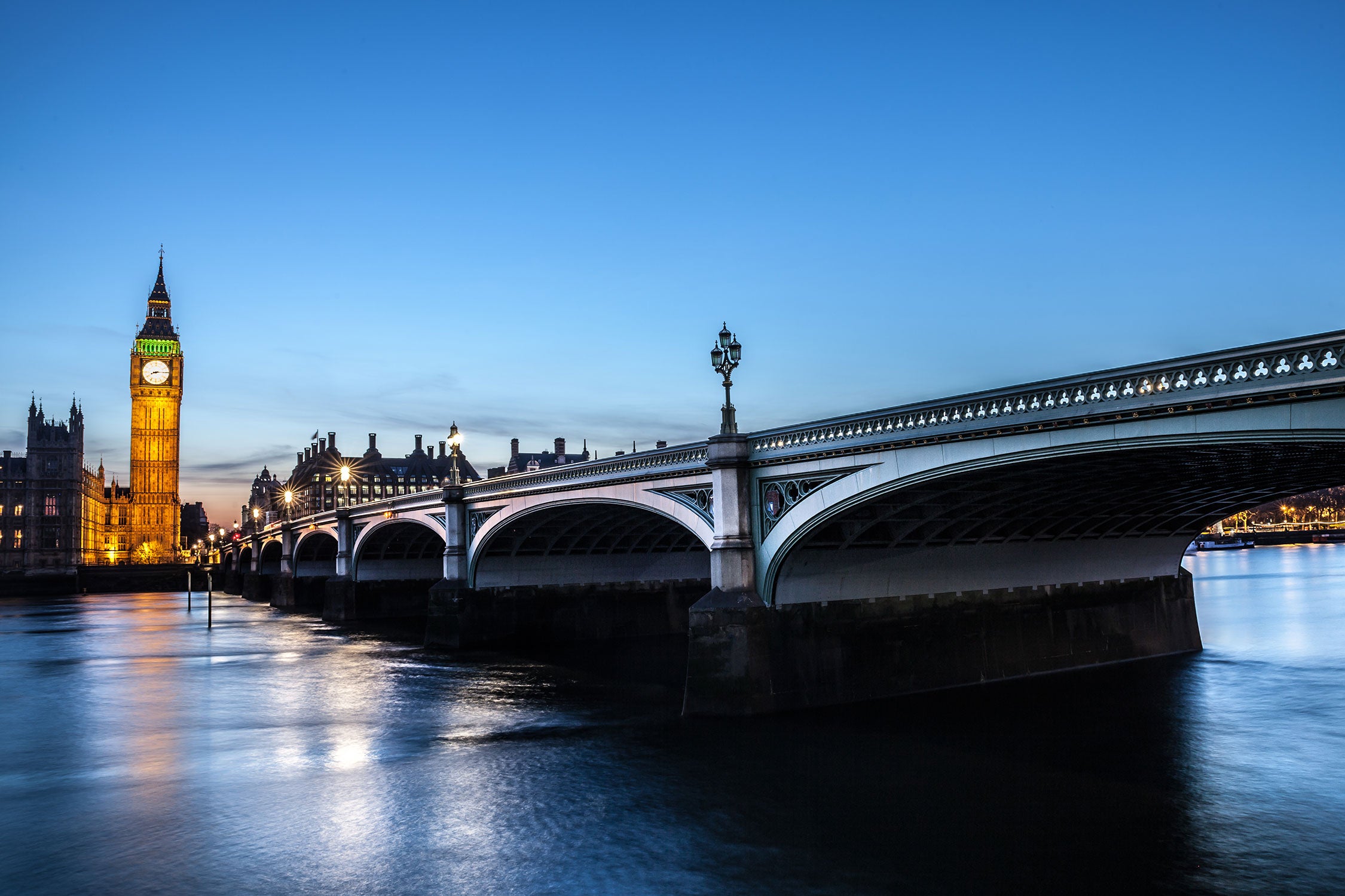 Westminster Bridge Big Ben, Glasbild