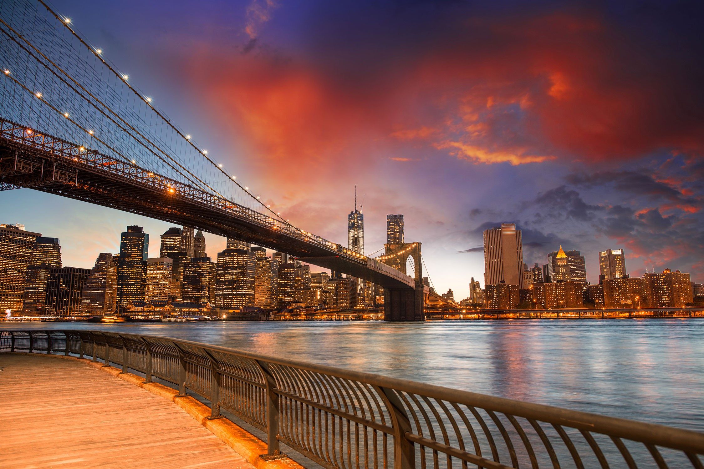 Brooklyn Bridge Park New York, Glasbild