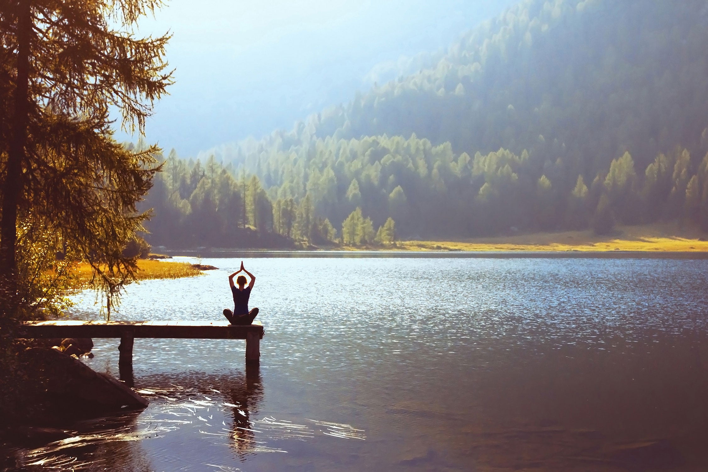 Yoga am See, Glasbild