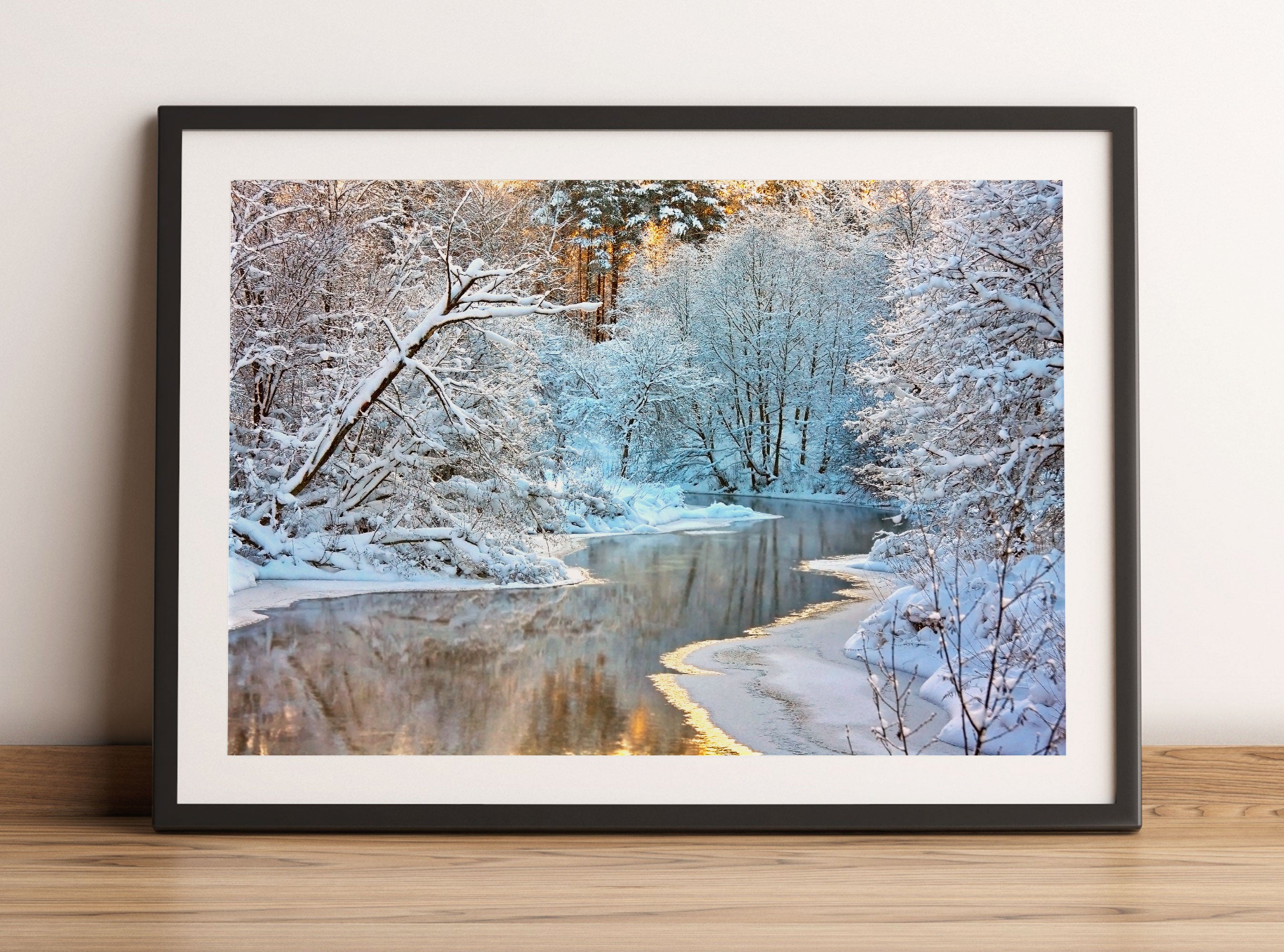 Atemberaubende Winterlandschaft, Gerahmtes Bild