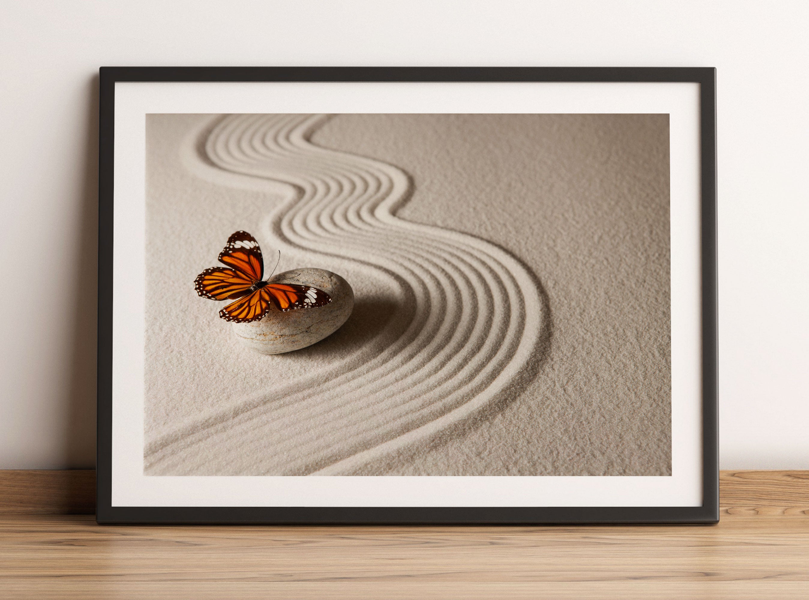 Zen Schmetterling, Gerahmtes Bild