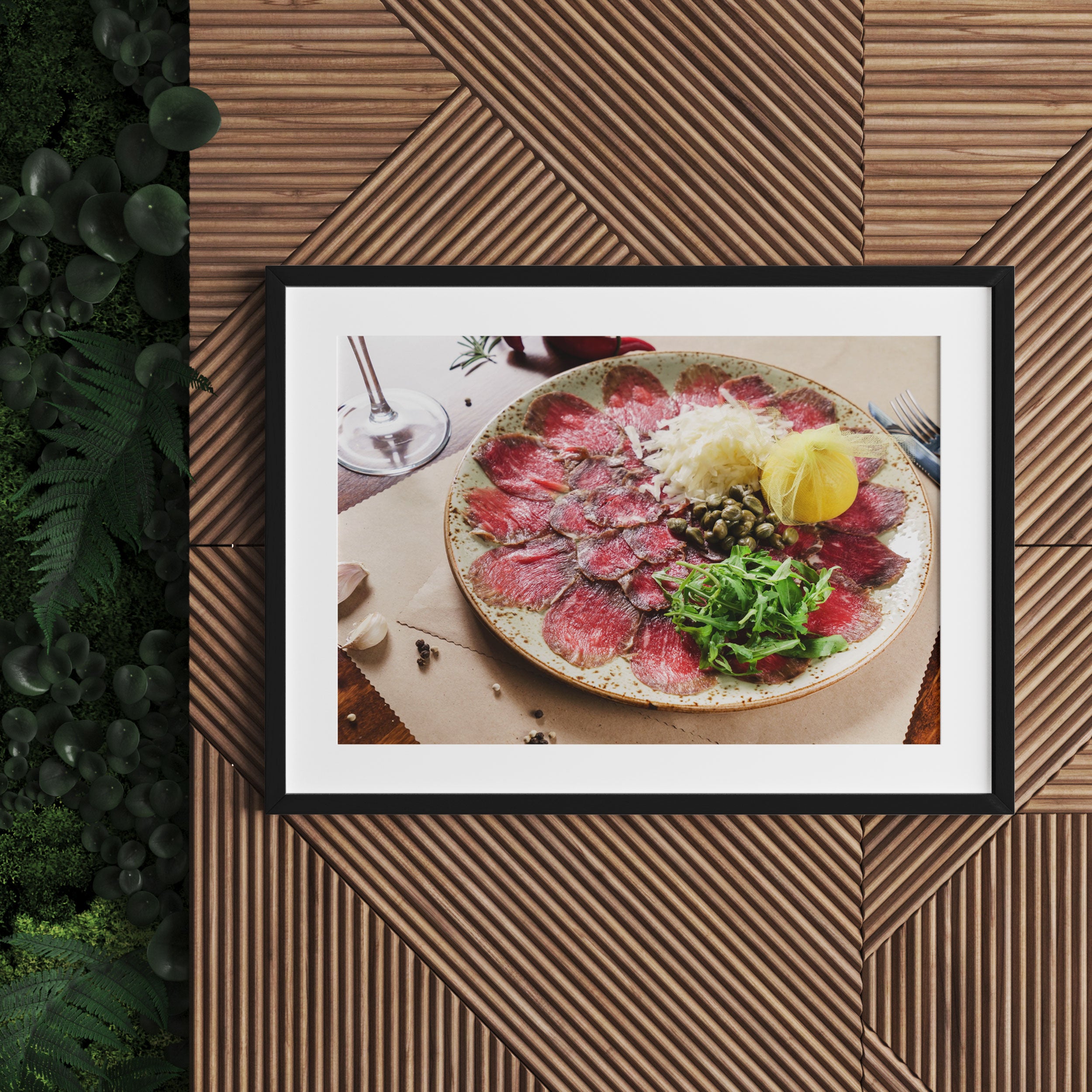 appetitliches Carpaccio, Gerahmtes Bild