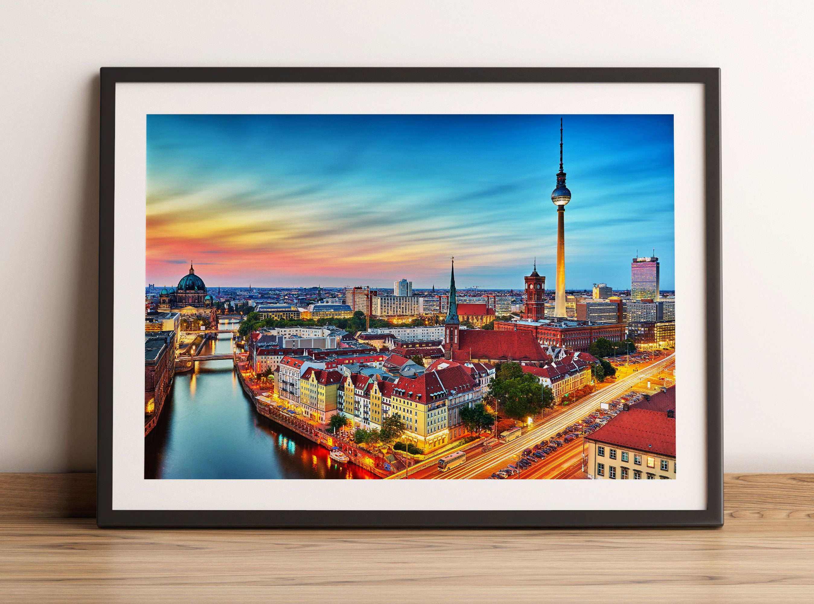 Berlin City Panorama, Gerahmtes Bild