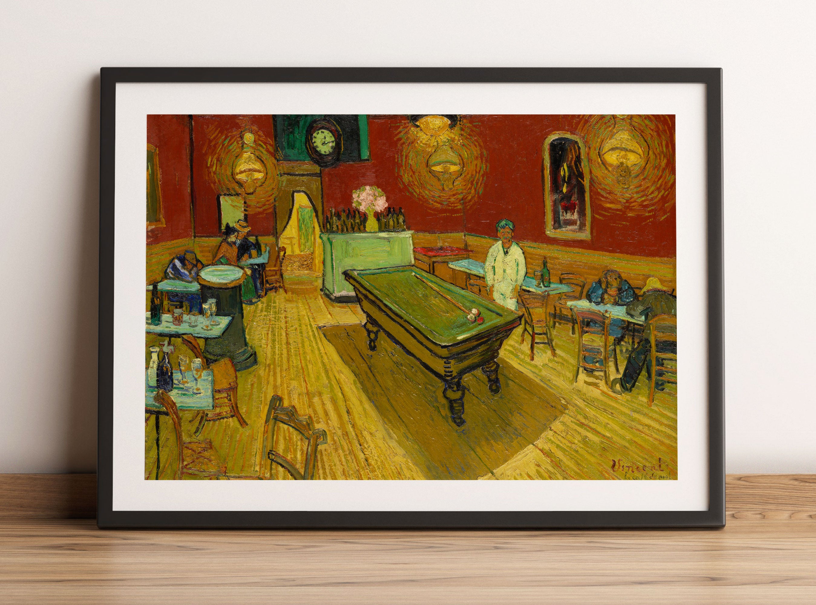 Vincent Van Gogh - Das Nachtcafé in Arles, Gerahmtes Bild