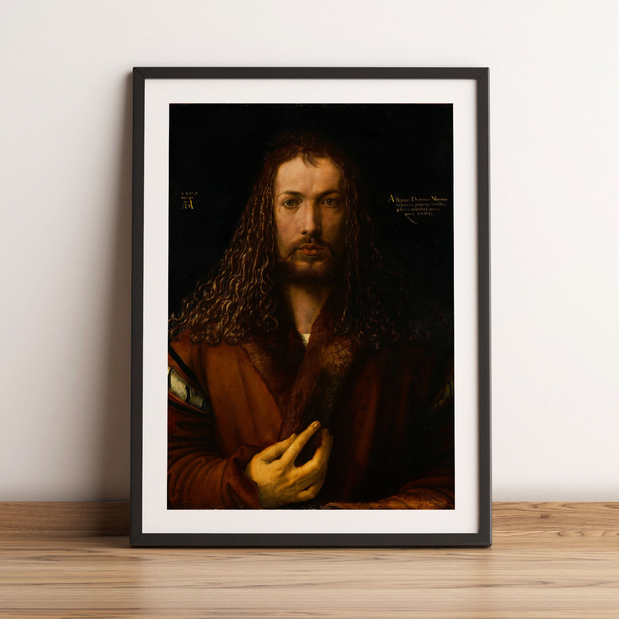 Albrecht Dürer - Selbstbildnis , Gerahmtes Bild