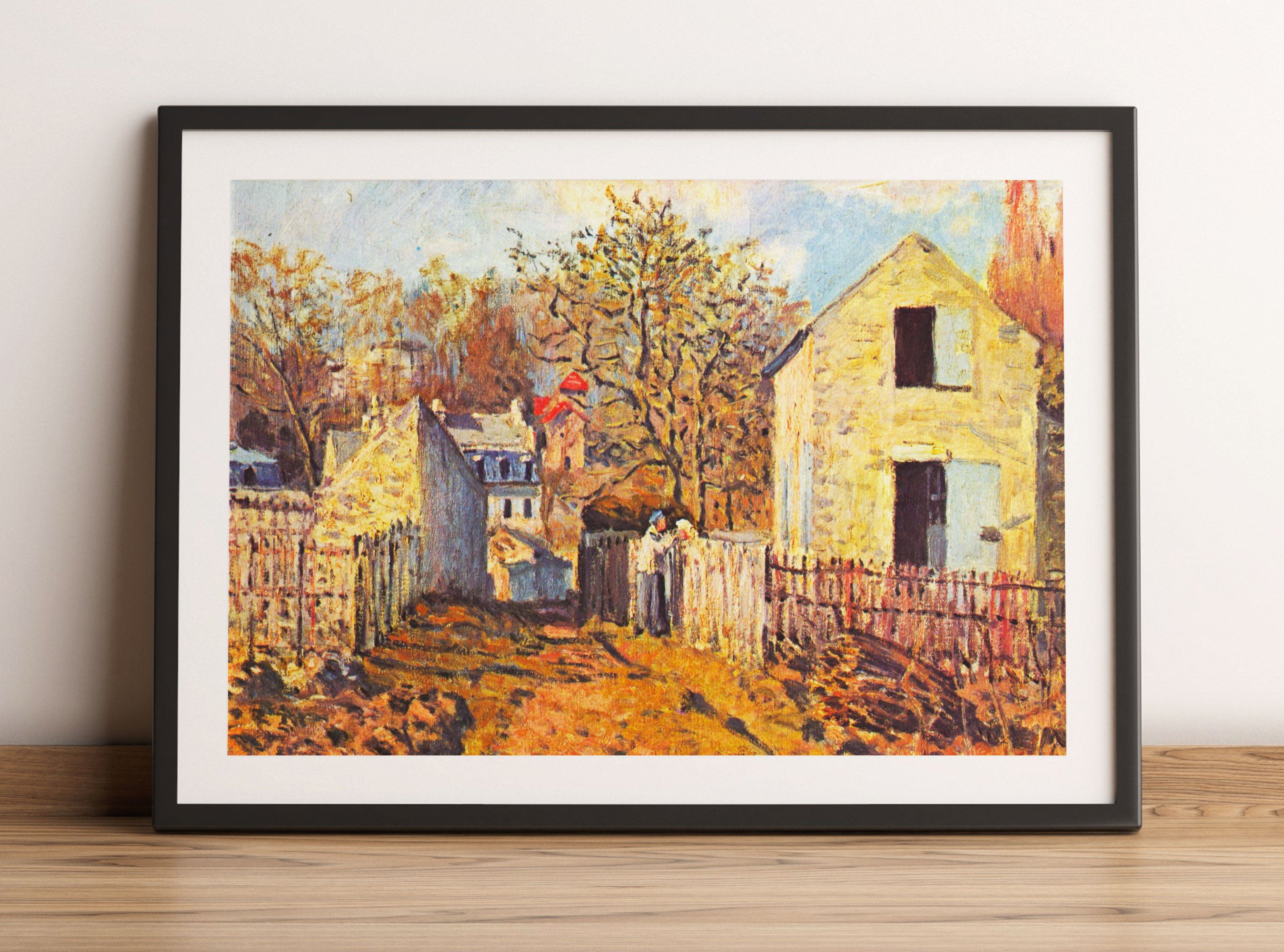 Alfred Sisley - Village de Voisins, Gerahmtes Bild