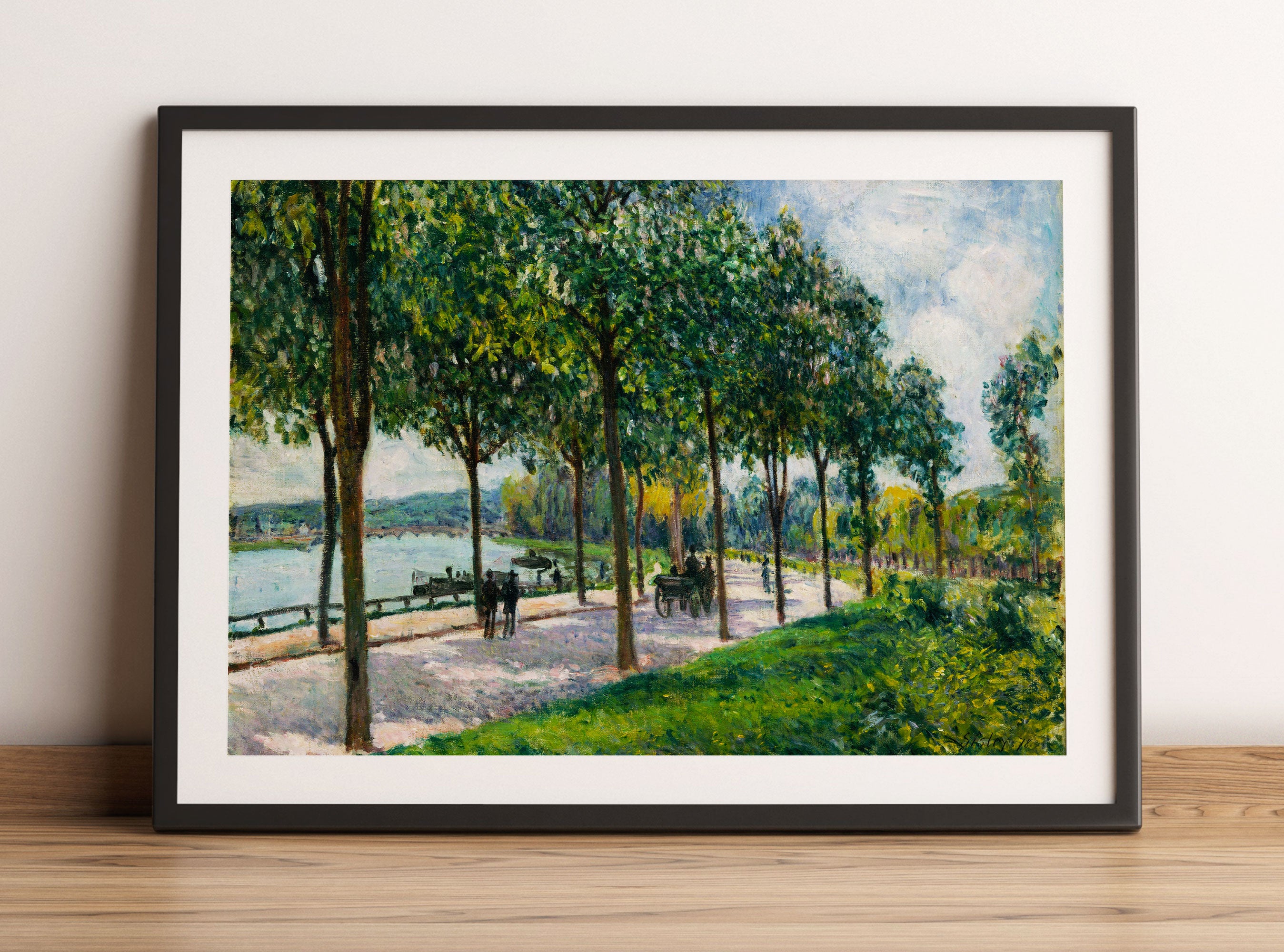 Alfred Sisley - Allée of Chestnut Trees , Gerahmtes Bild