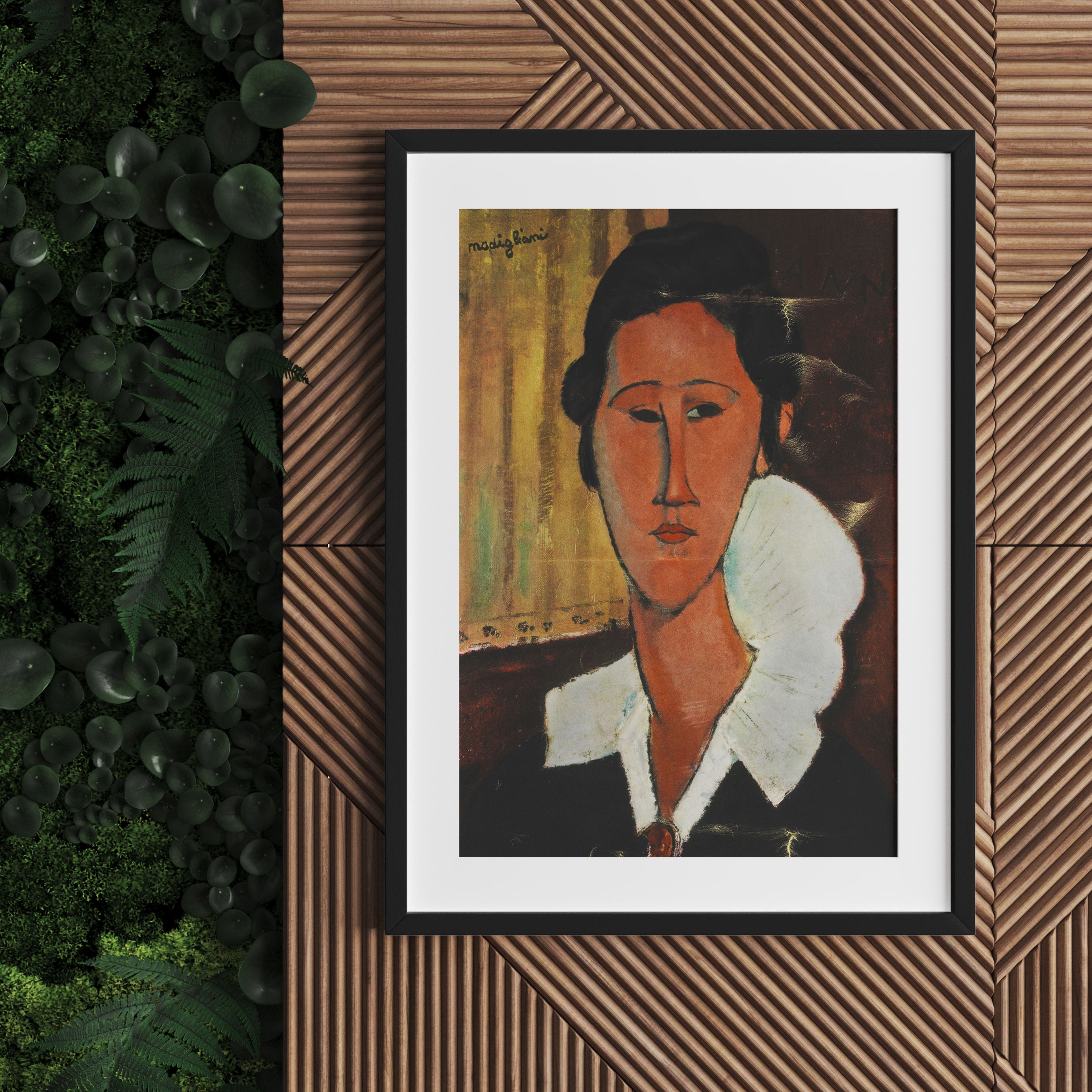 Amedeo Modigliani - Portrait von Hanka Zborowska , Gerahmtes Bild